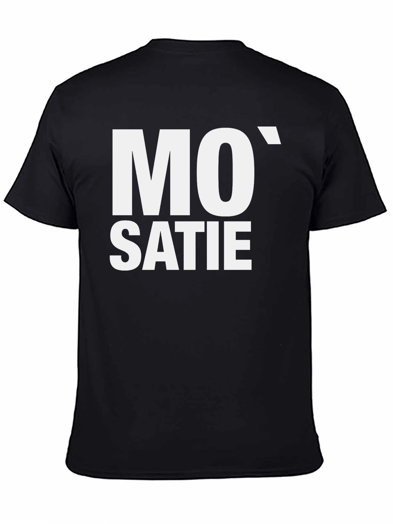 Black Mo' Satie Black T-Shirt - Music Inspired Design view 4