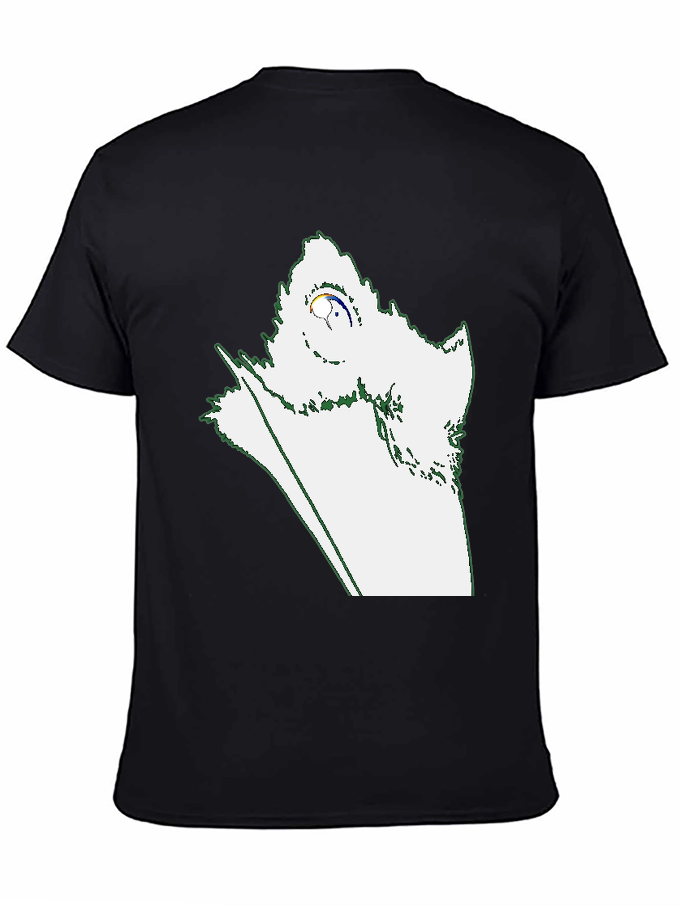 Black Abstract Graphic Print Black T-Shirt view 4