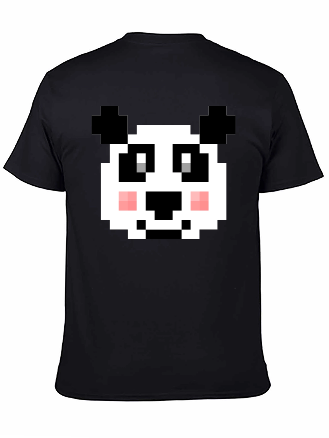 Black Pixel Panda T-Shirt - Gamer Style view 4