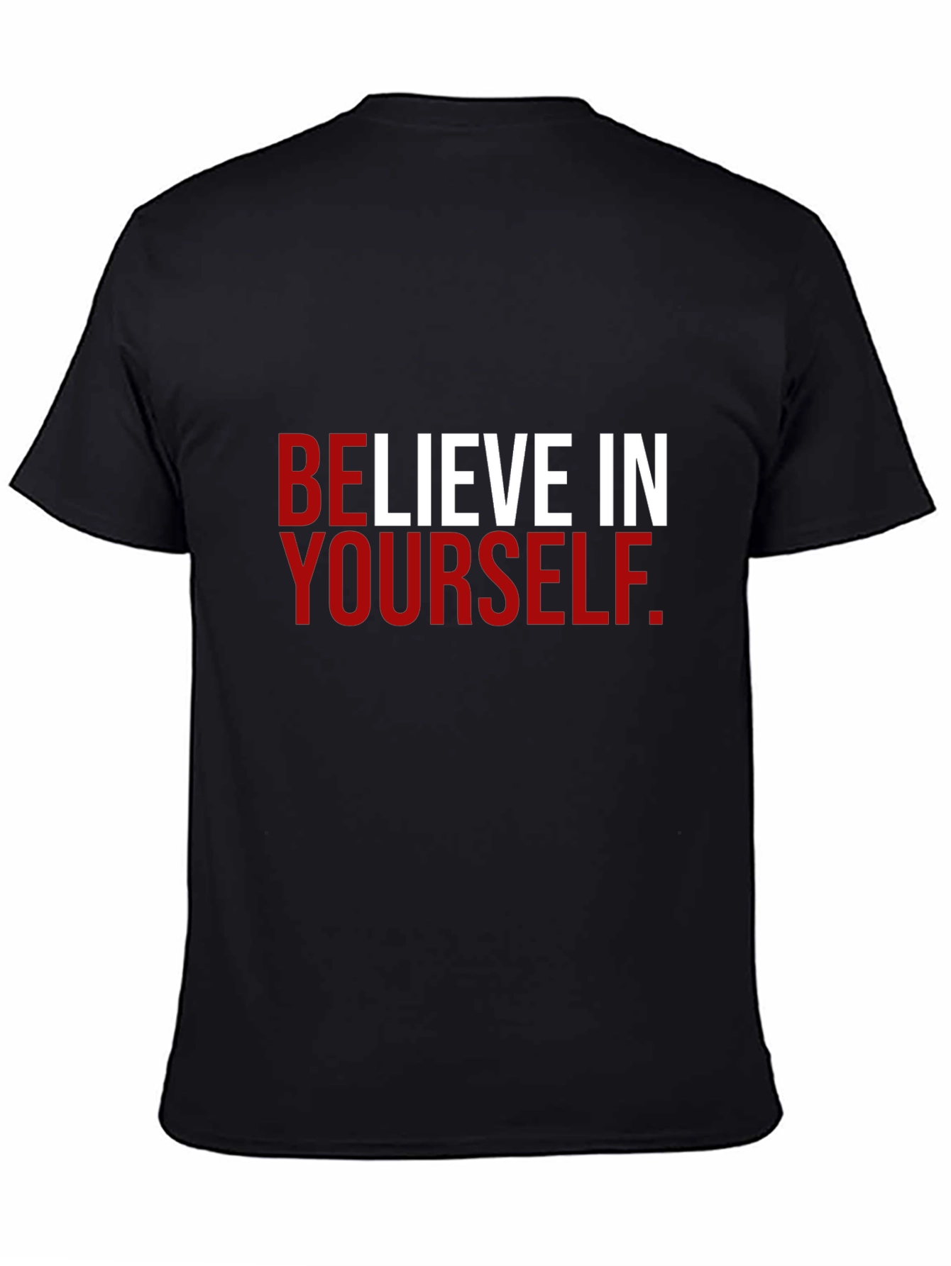 Black Believe in Yourself Black Graphic Tee view 4