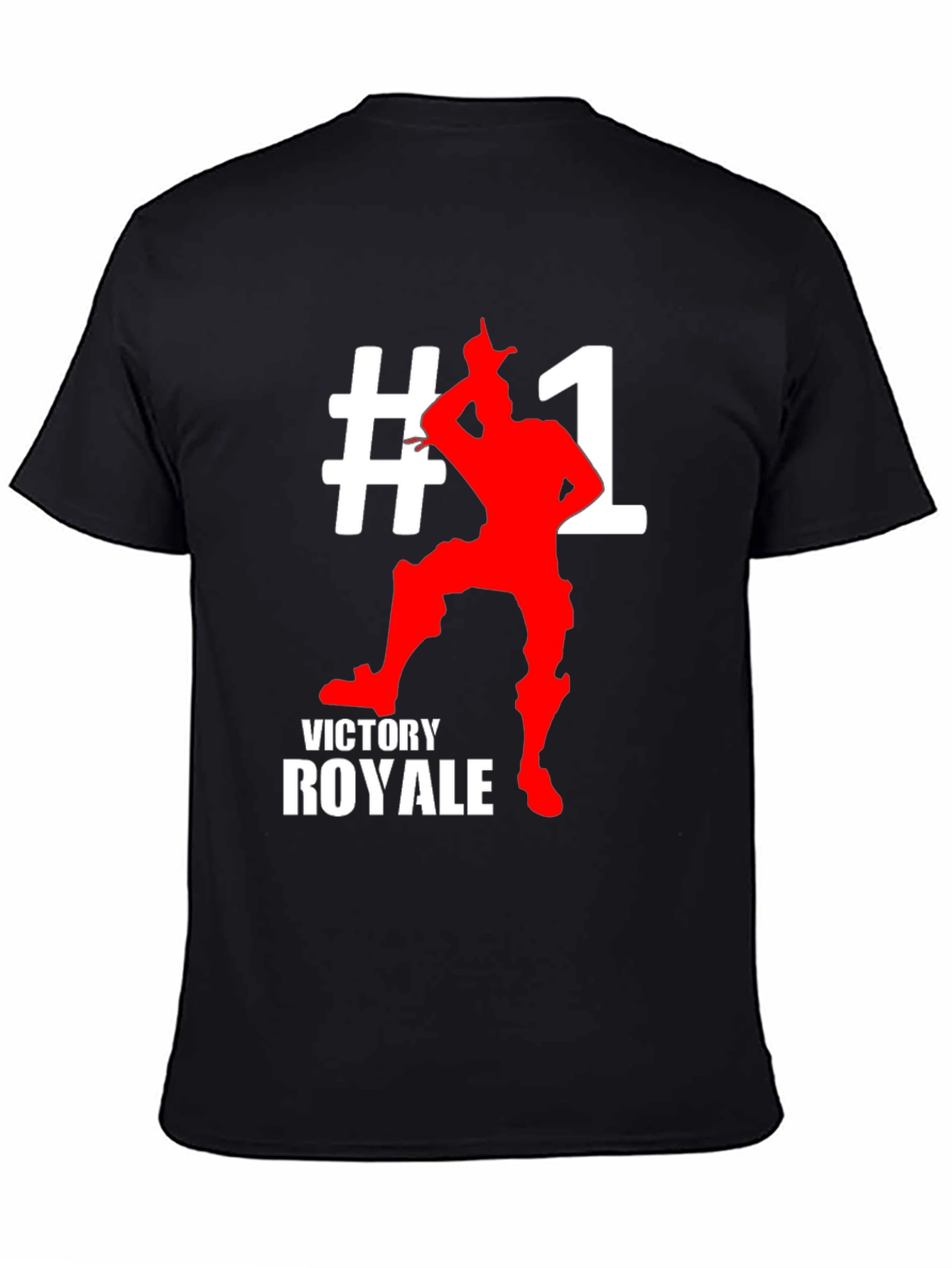 Black Victory Royale #1 T-Shirt - Gamer Style Tee view 4