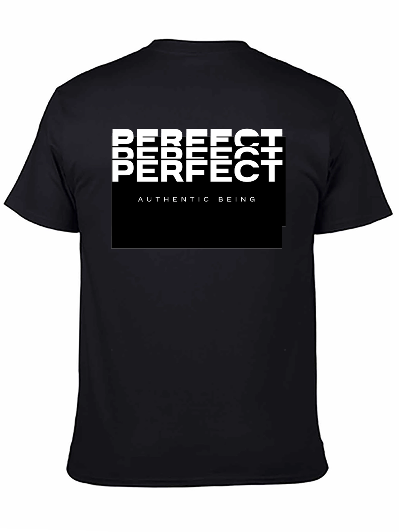 Black Perfect Authentic Being Graphic Tee - Black view 4