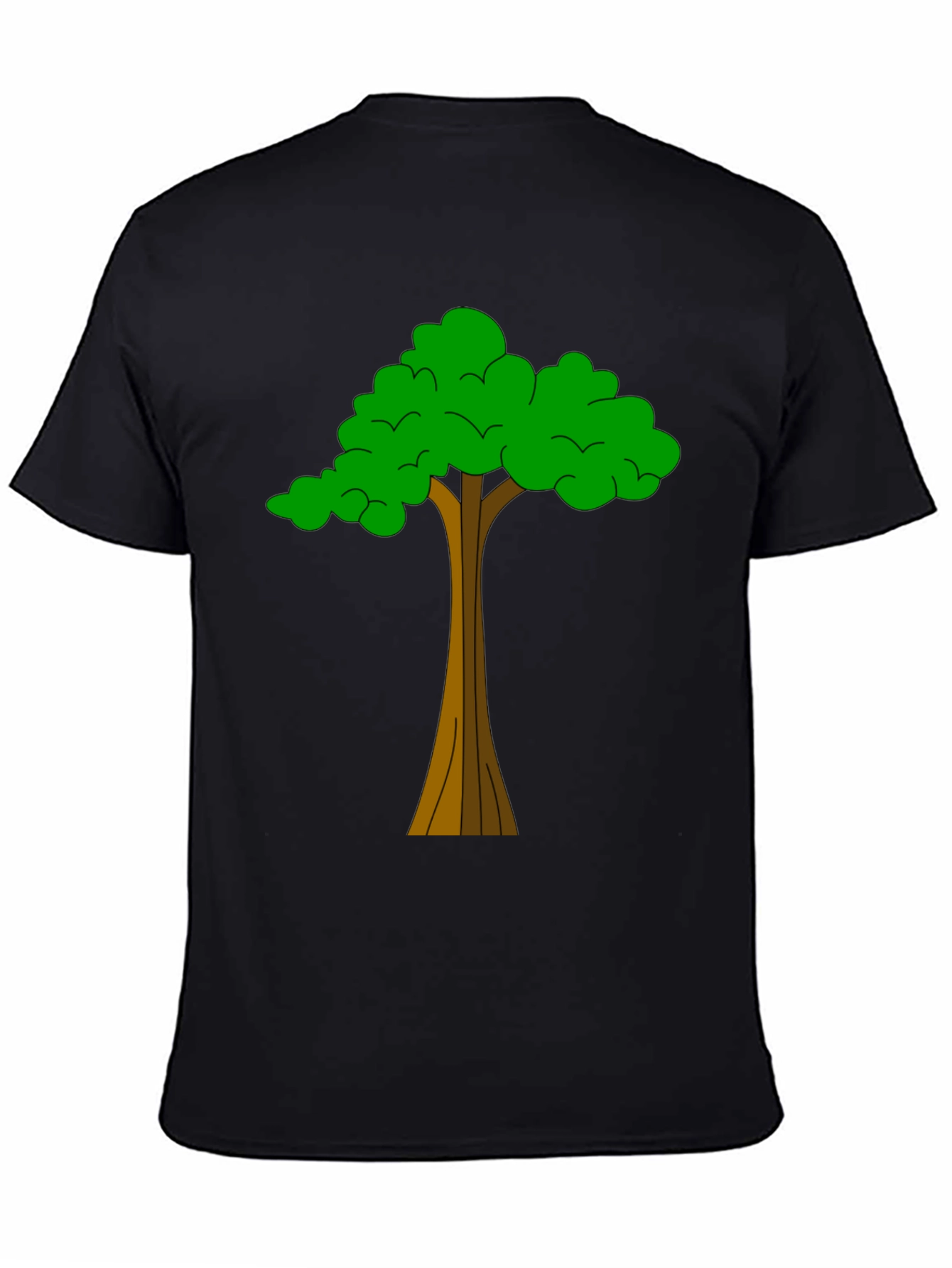 Black Tree Graphic Tee - Nature Inspired Casual Wear view 4