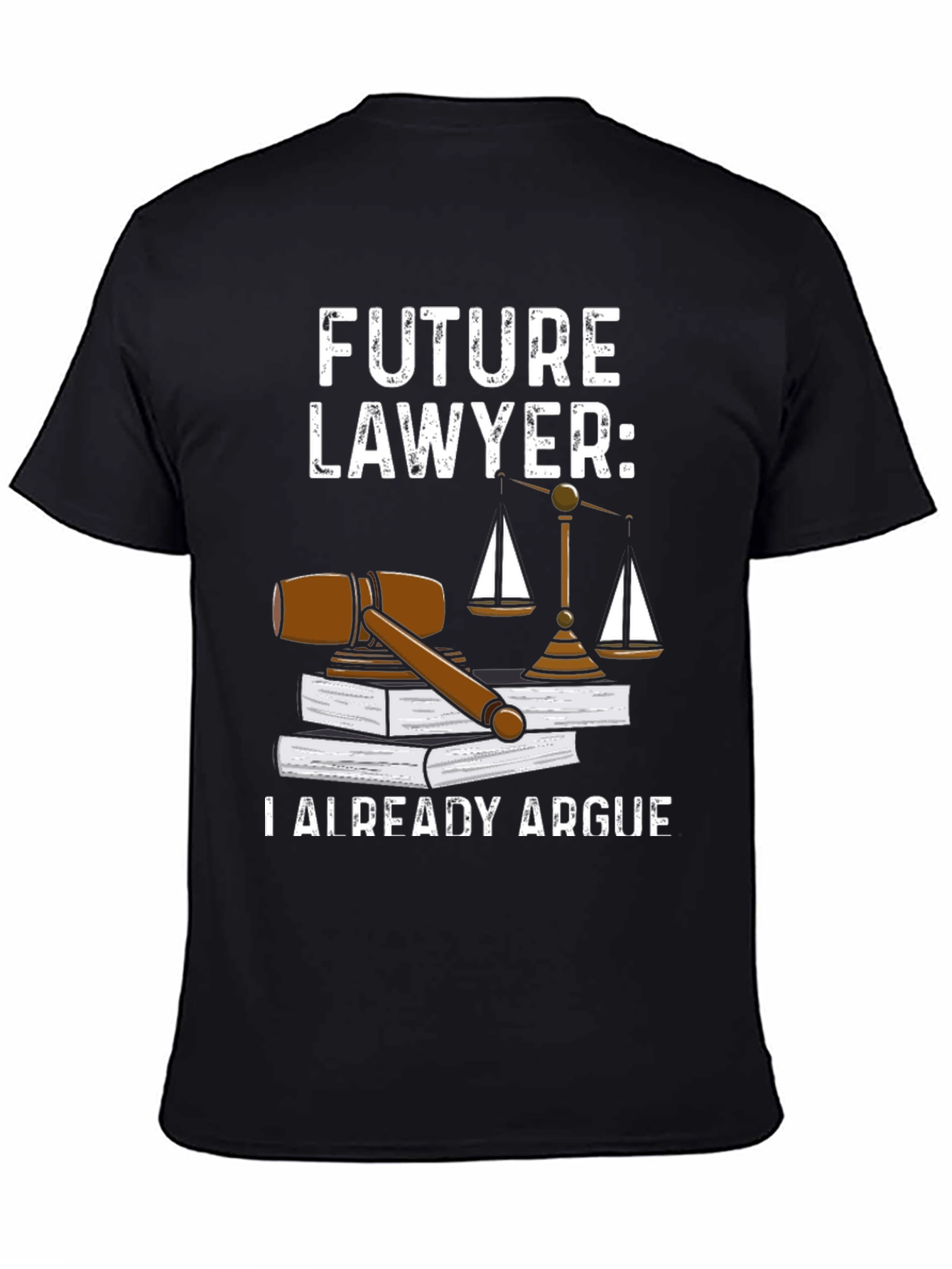 Black Future Lawyer T-Shirt - Law School Gift view 4