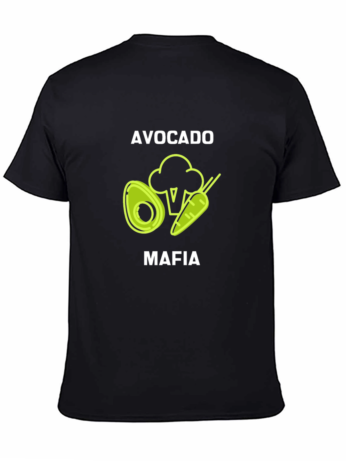 Black Avocado Mafia T-Shirt - Novelty Graphic Tee view 4