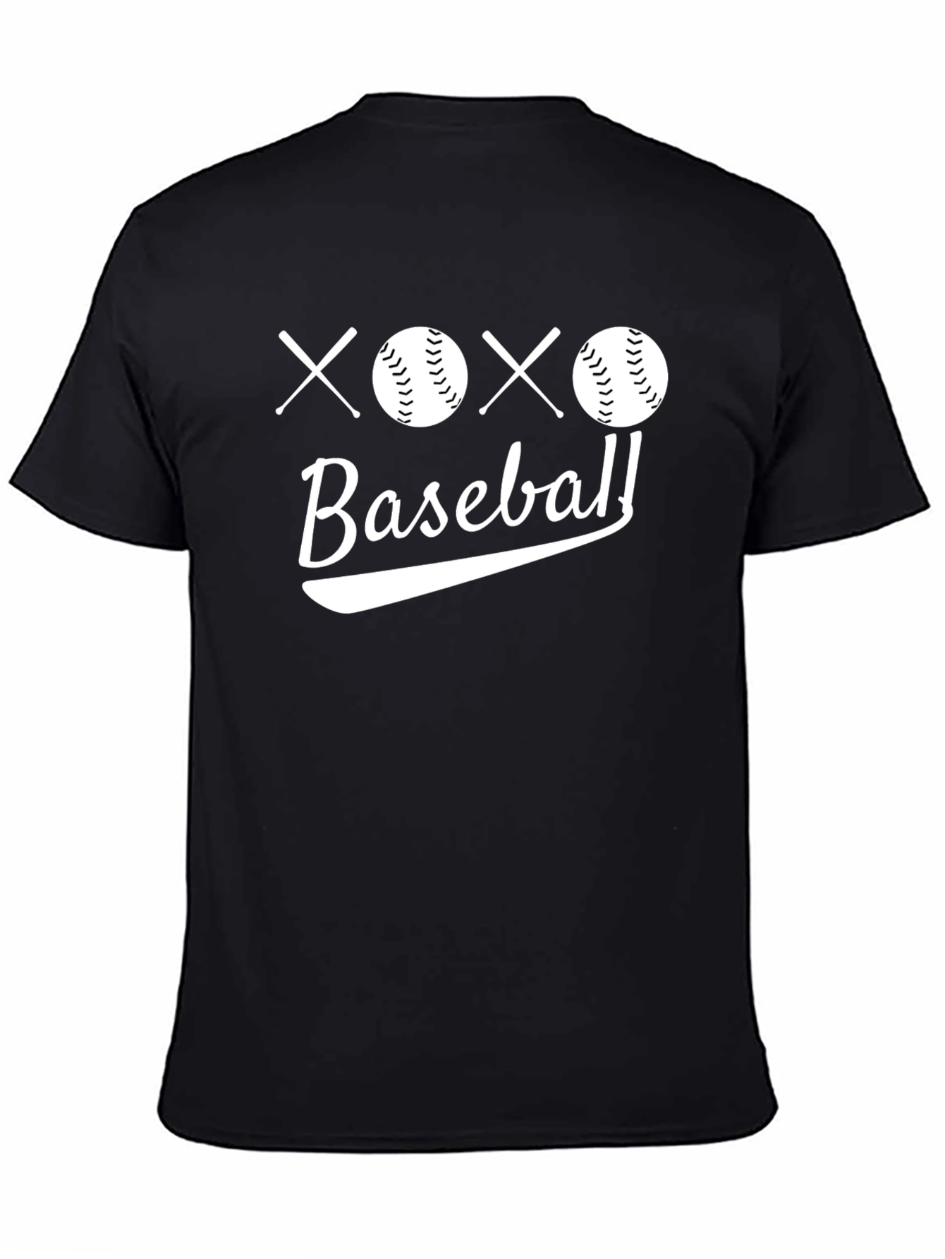 Black XOXO Baseball Graphic T-Shirt - Stylish Sportswear view 4
