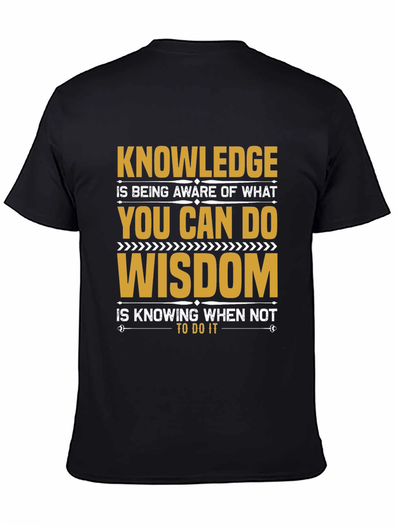 Black Knowledge Wisdom Graphic Tee view 4