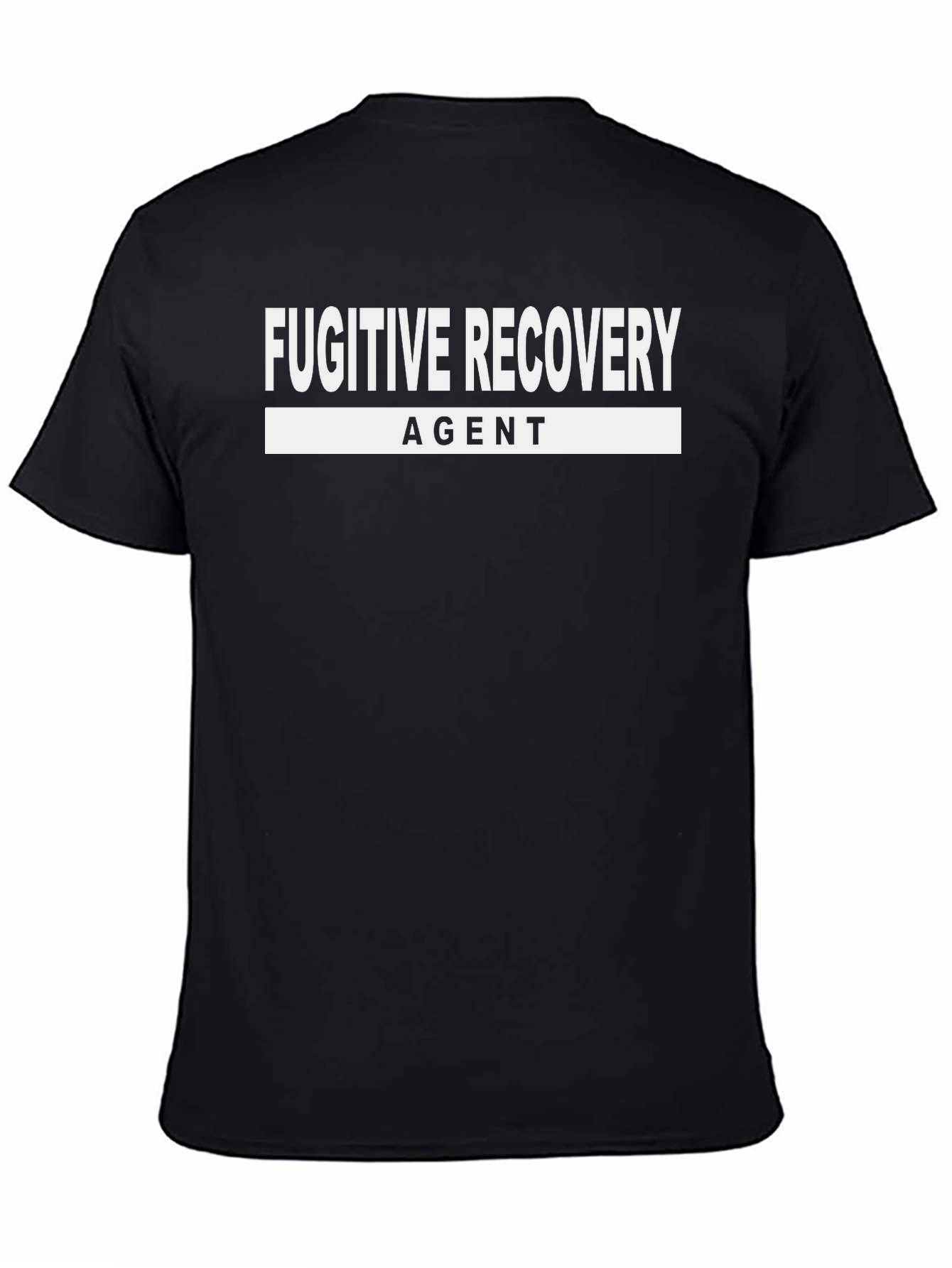 Black Fugitive Recovery Agent Graphic Tee view 4