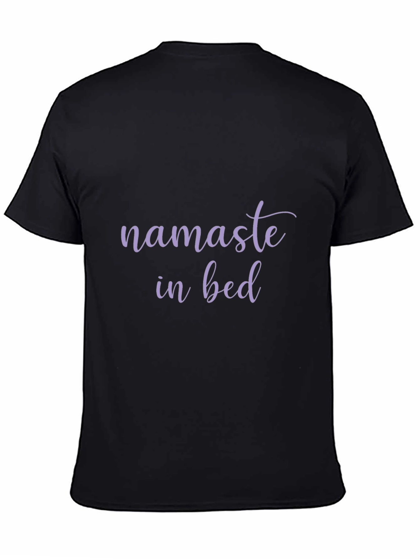 Namaste in Bed Black Graphic T-Shirt - 4