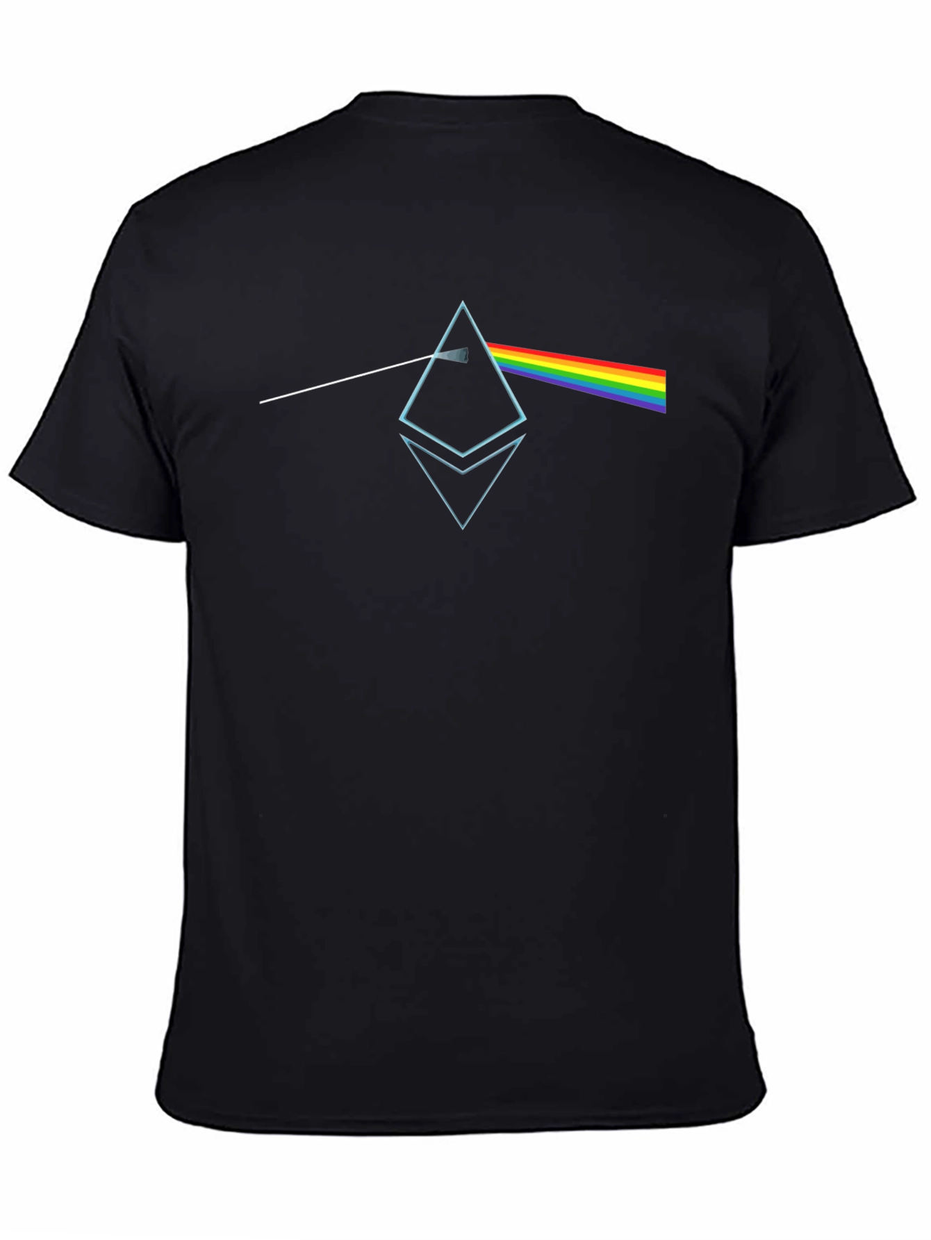 Black Prism Crypto Tee - Unique Dark Side Inspired Design view 4