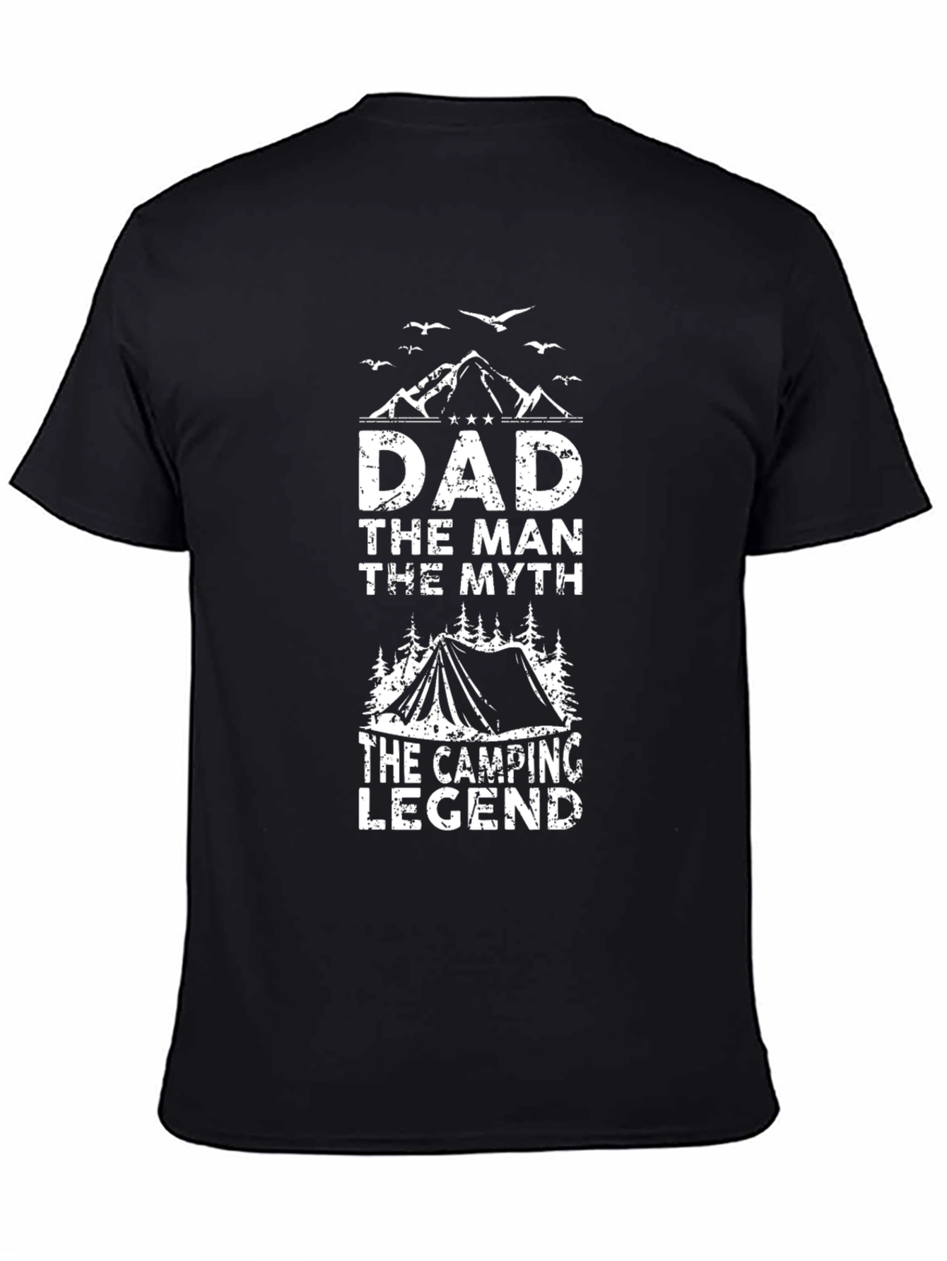 Black Dad the Camping Legend Graphic Tee - Black view 4