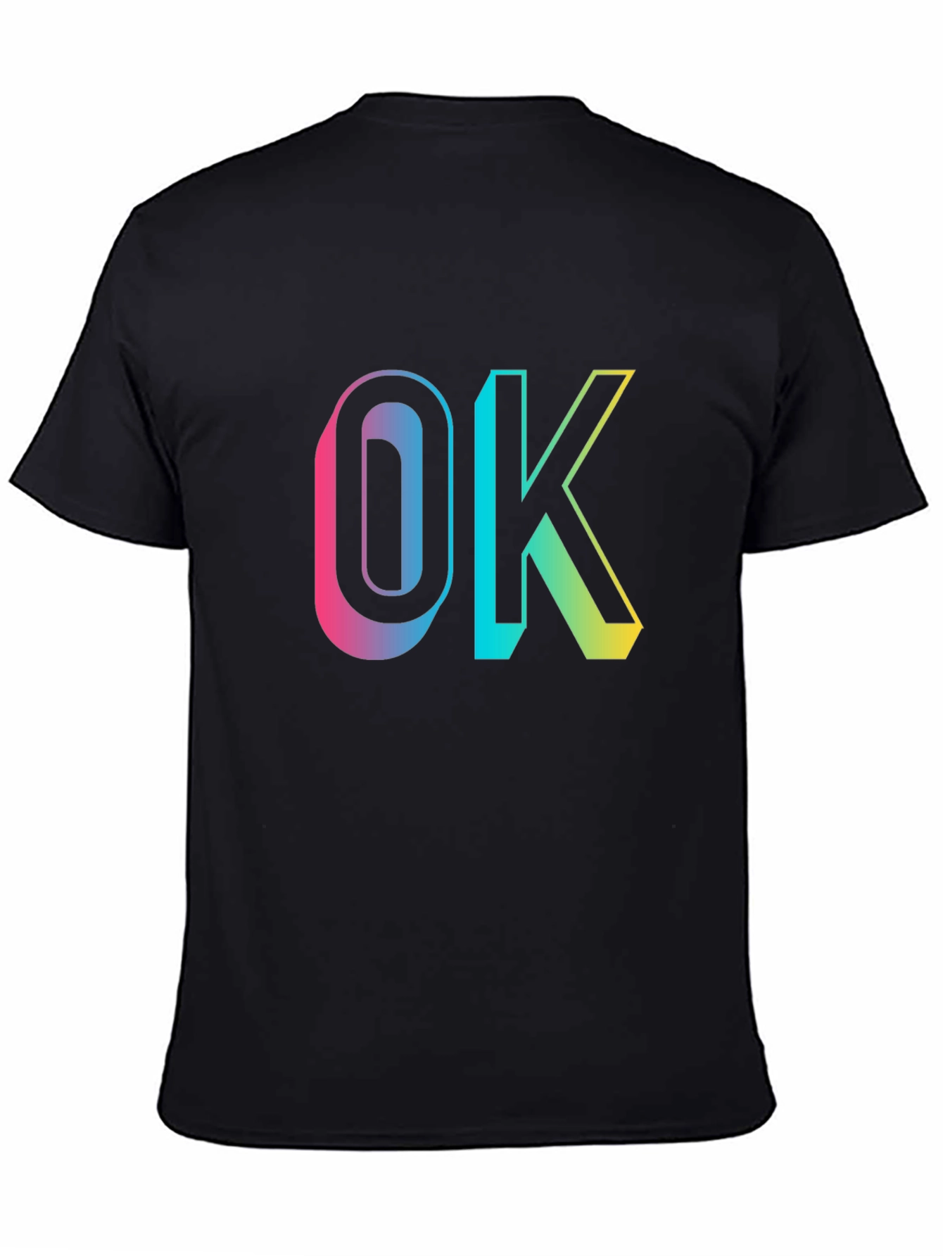 Black OK Gradient Graphic Tee - Casual Comfort view 4