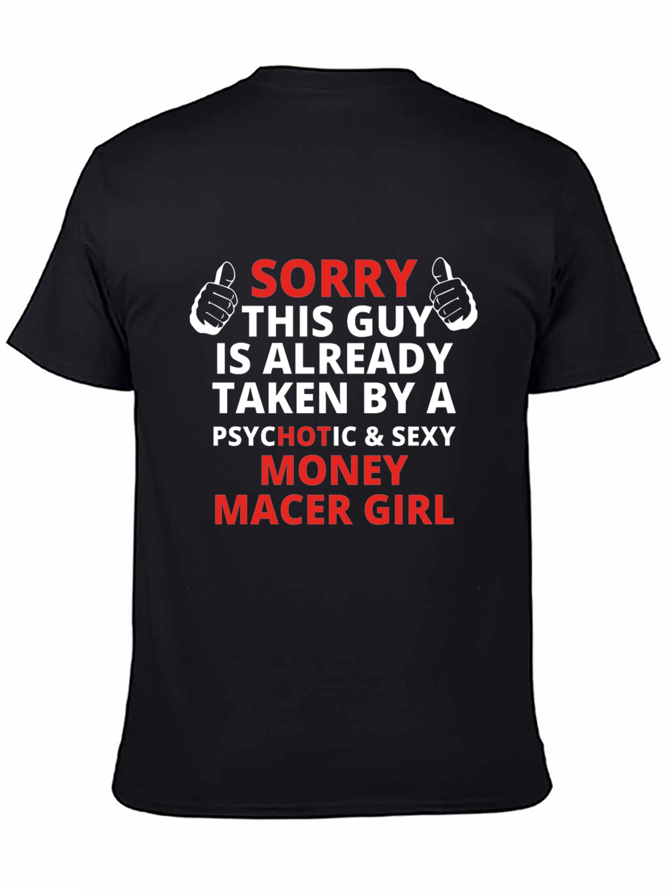 Black Funny "Taken by a Money Maker Girl" Graphic Tee view 4