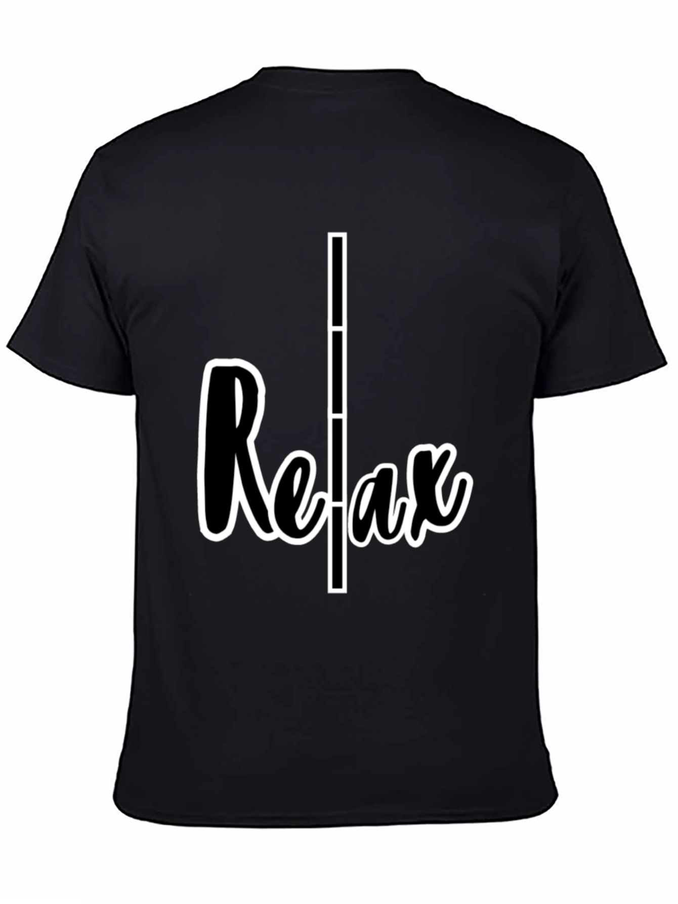 Black Relax Graphic T-Shirt - Casual Comfort view 4