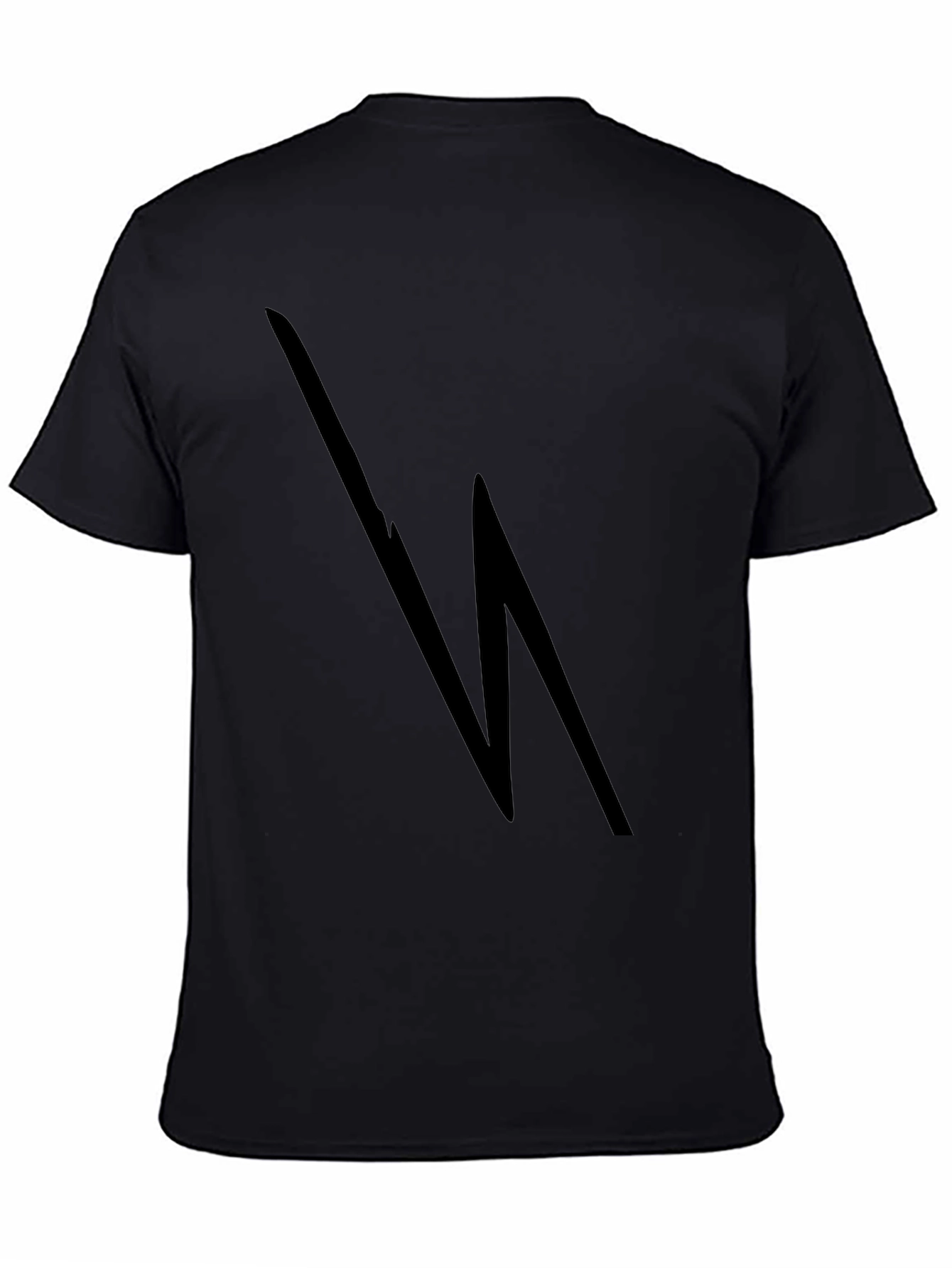 Black Black Lightning Bolt Graphic Tee view 4