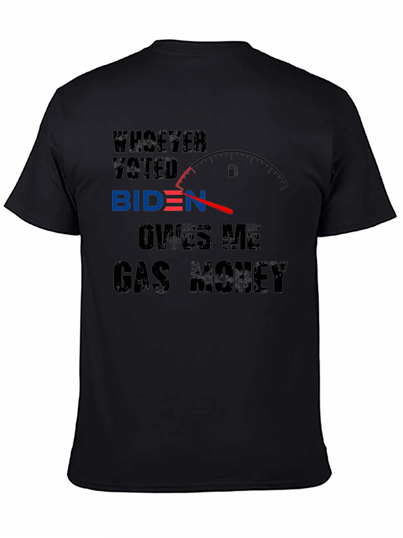 Black Biden Gas Money T-Shirt view 4