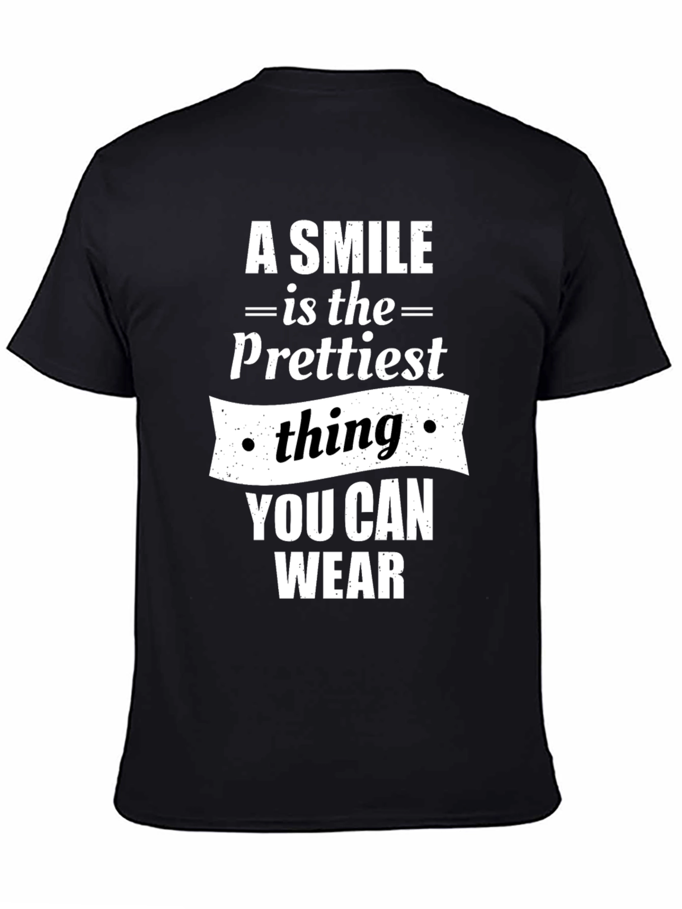 Black Smile Prettiest Thing T-Shirt - Black Graphic Tee view 4