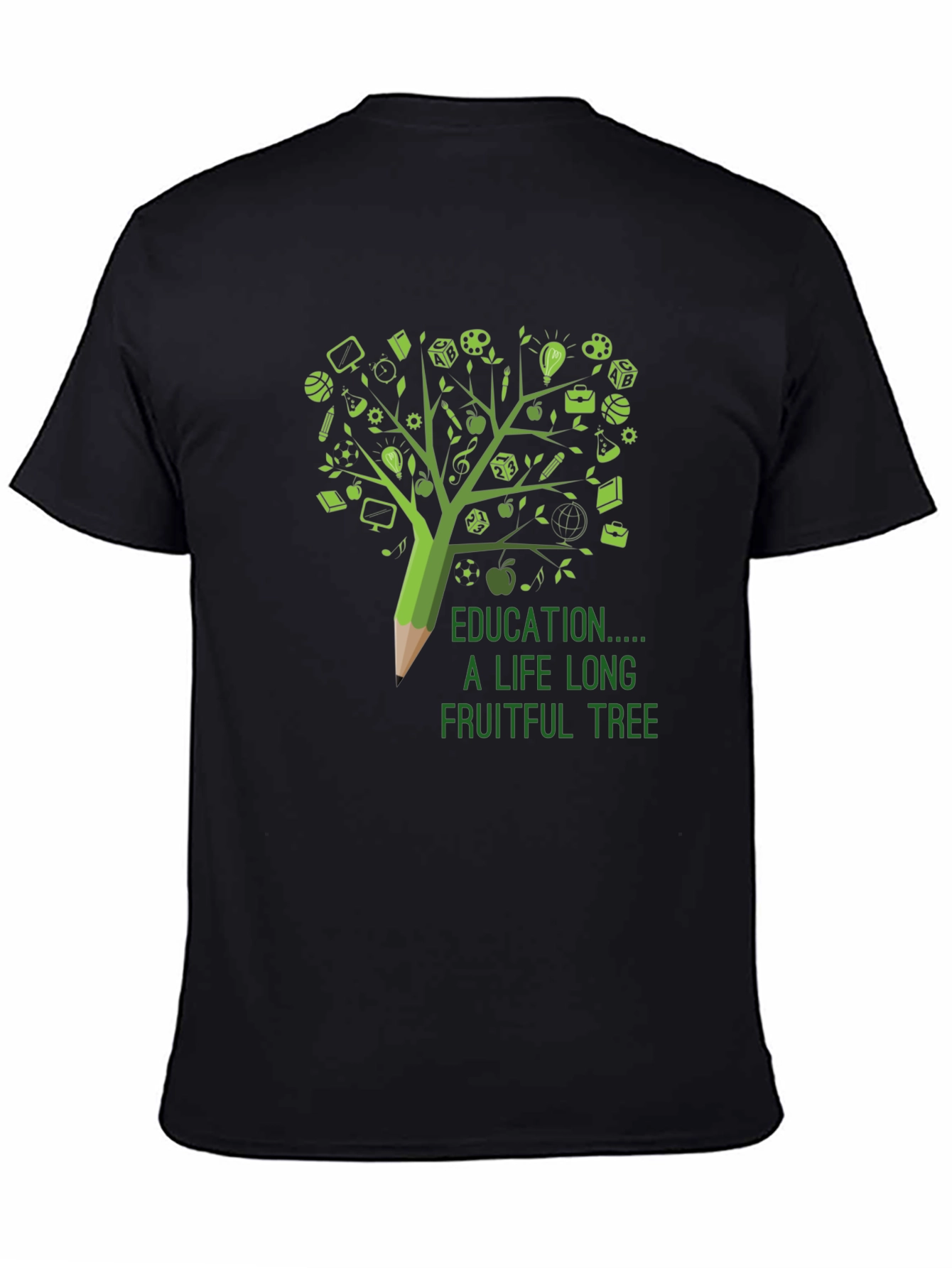Black Education is a Lifelong Fruitful Tree T-Shirt view 4