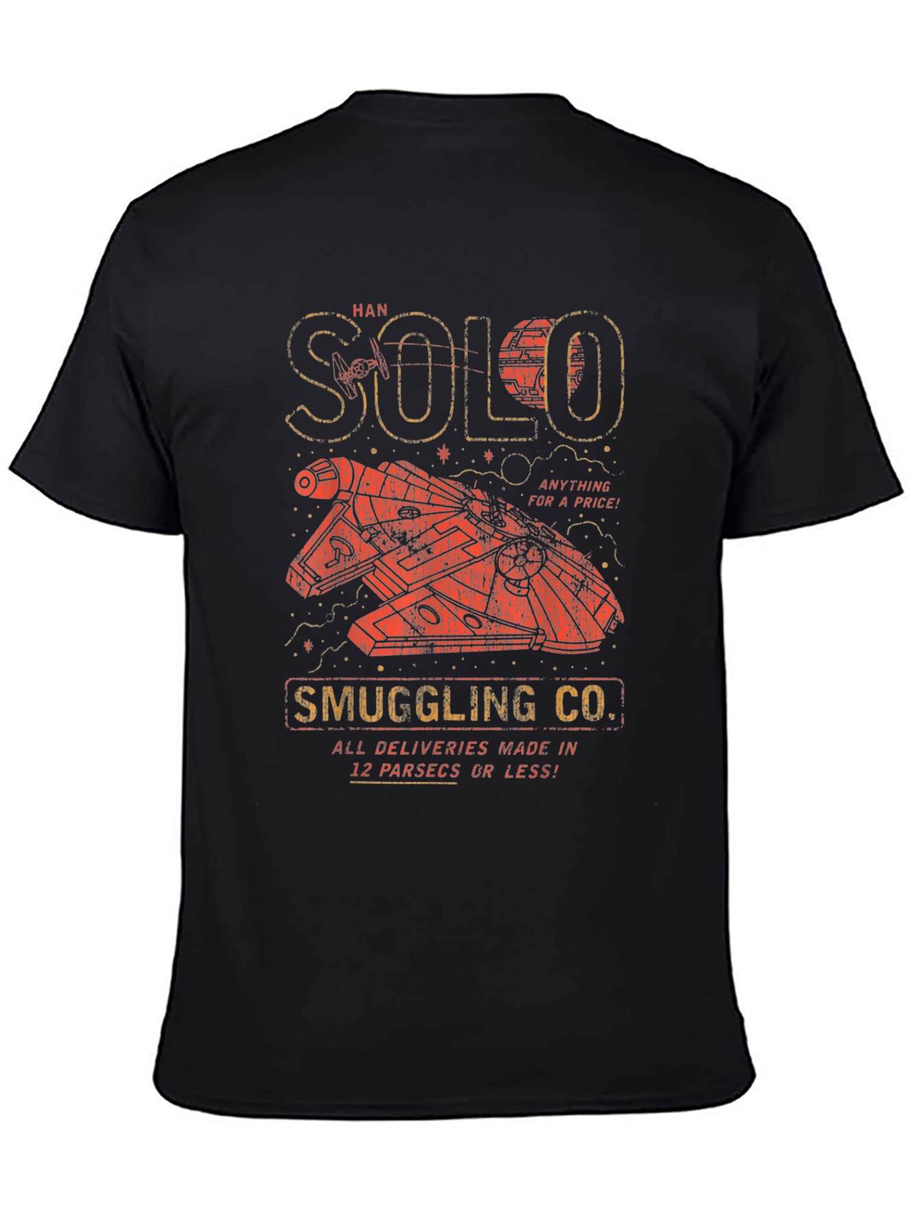 Black Han Solo Smuggling Co. T-Shirt view 4