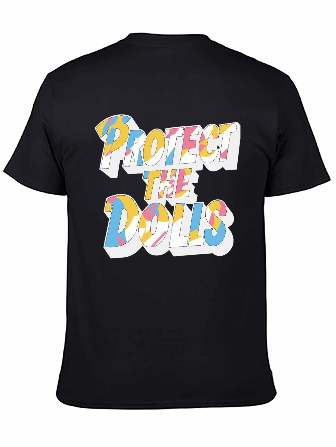 Black Protect the Dolls Graphic Print Tee view 4