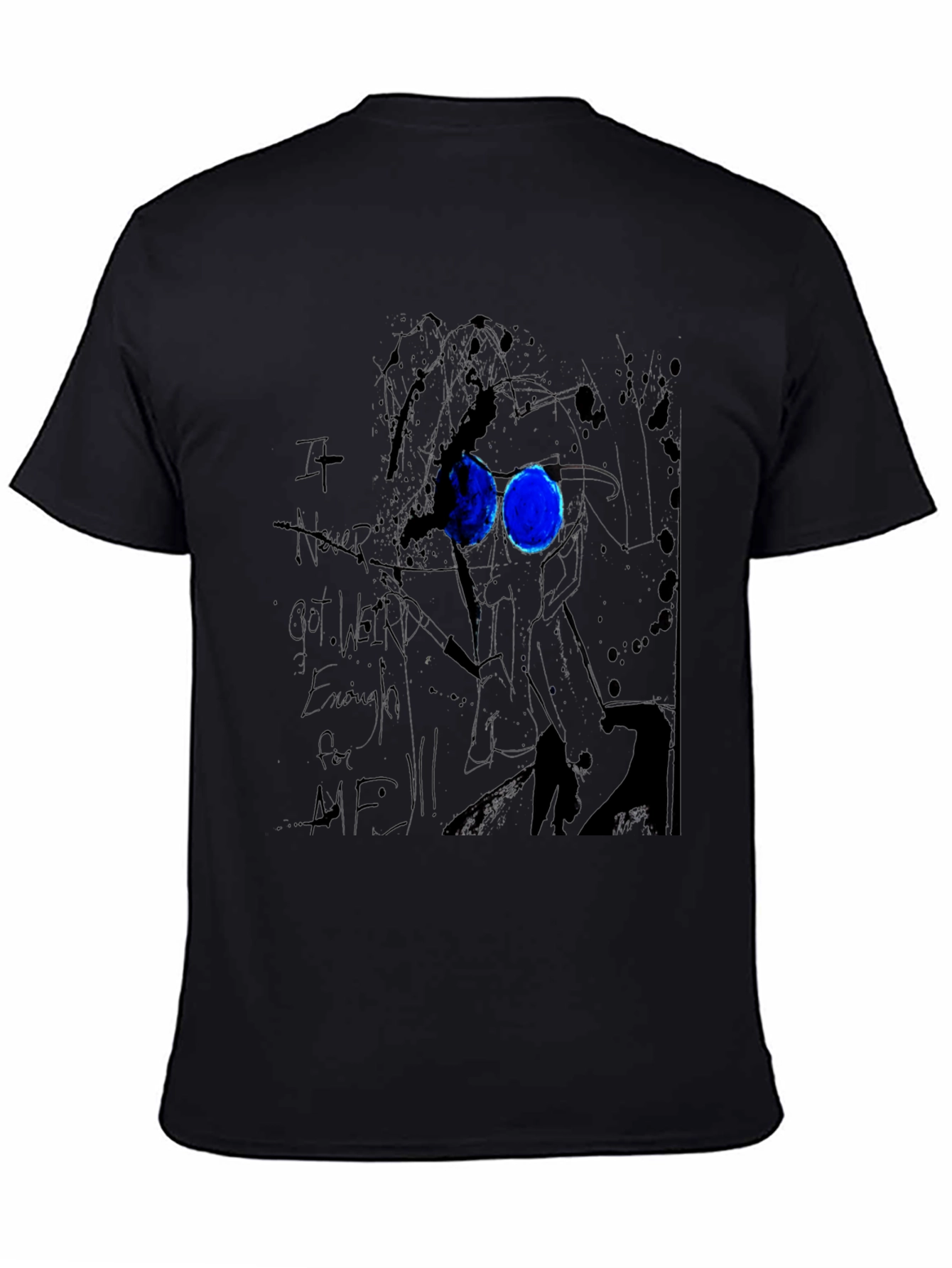 Black Abstract Art Black Graphic Tee view 4