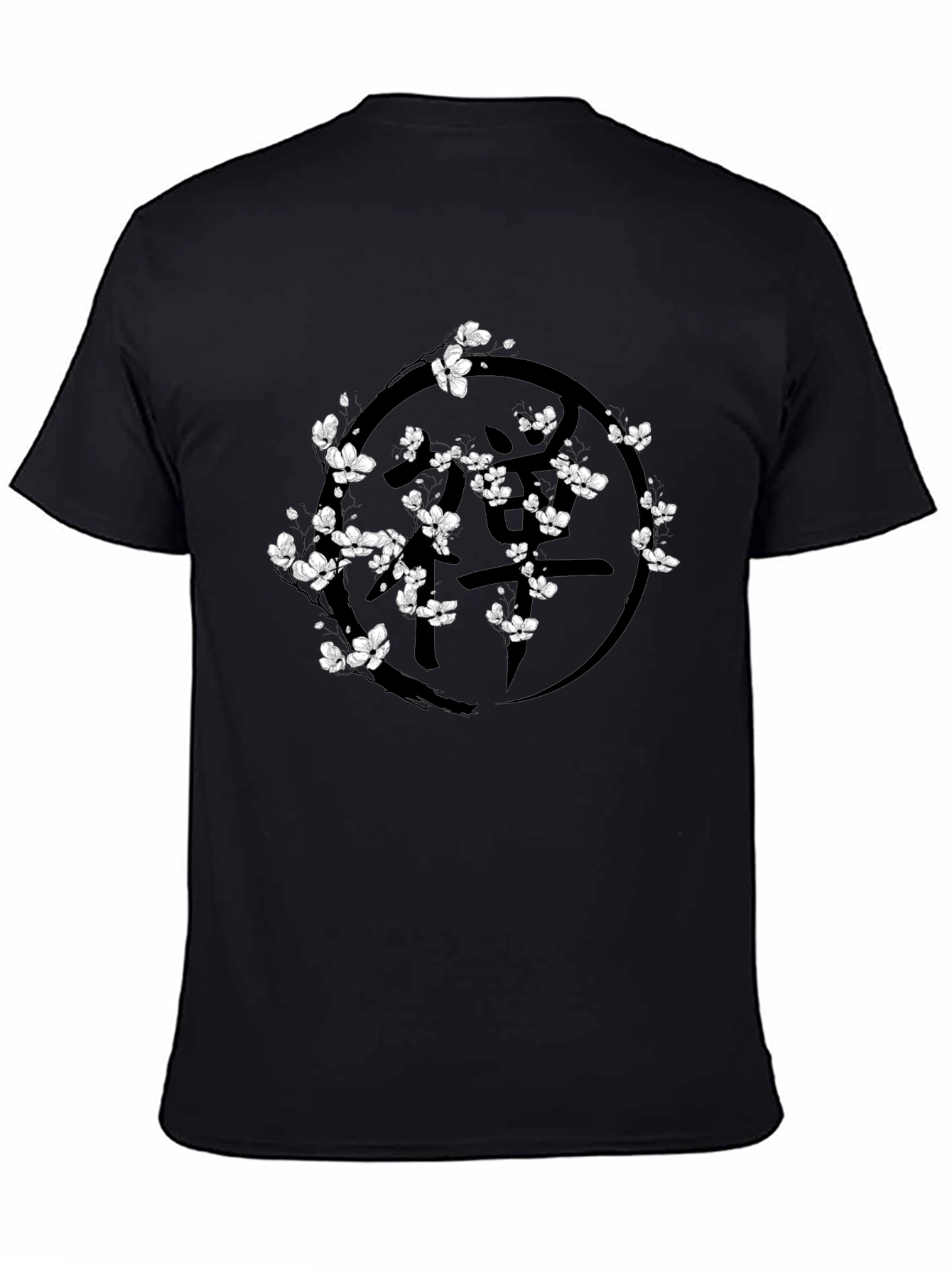 Black Black Floral Graphic T-Shirt view 4