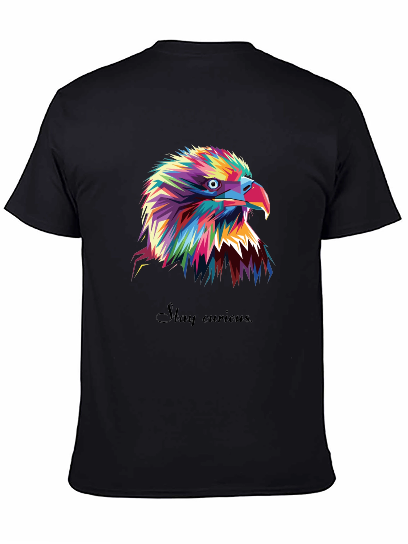 Black Bold Eagle Graphic Tee - Stay Curious view 4