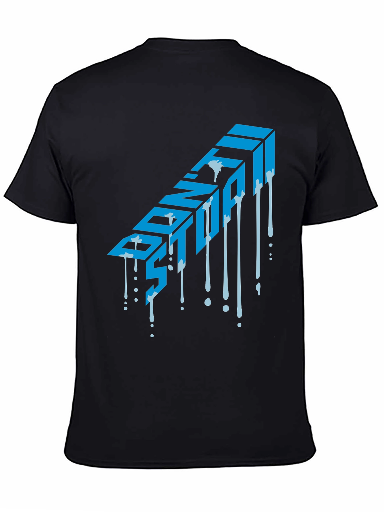 Black Don't Stop Graphic T-Shirt - Men's Black Tee view 4