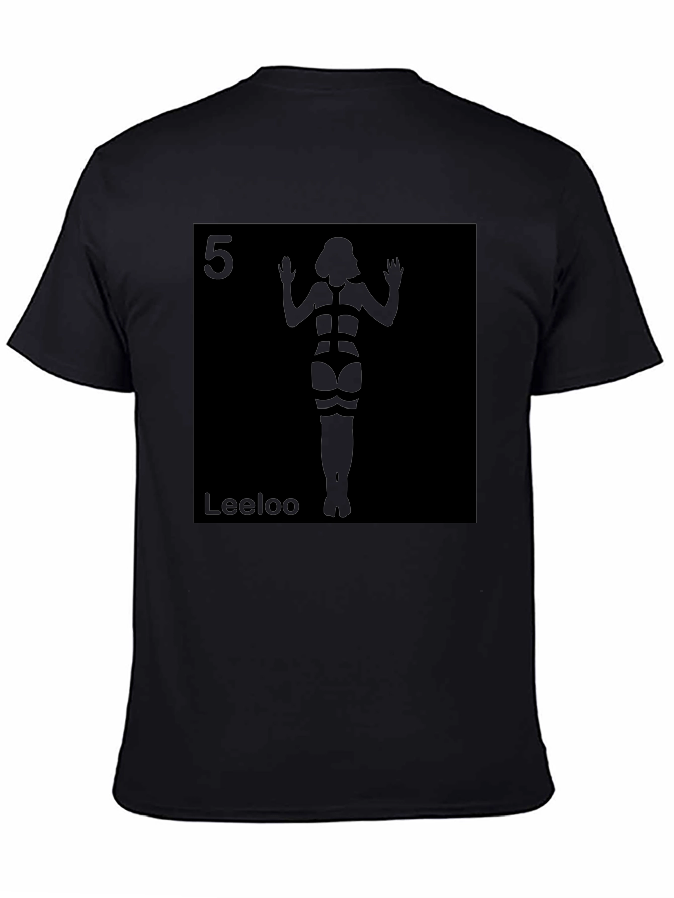 Black Leeloo Fifth Element Inspired Black T-Shirt view 4