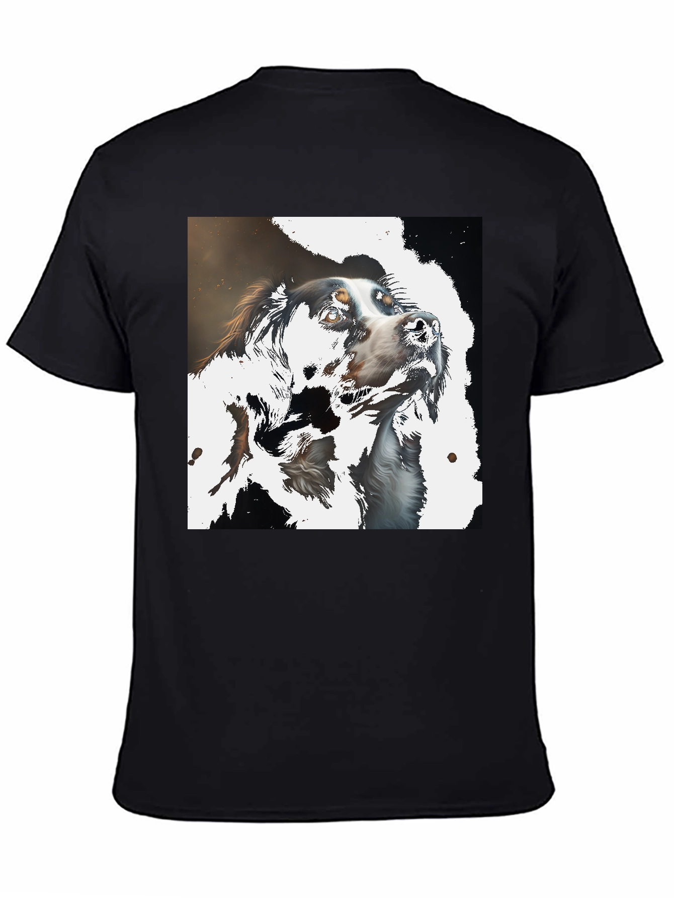 Black Dog Art T-Shirt - Stylish Canine Graphic Tee view 4