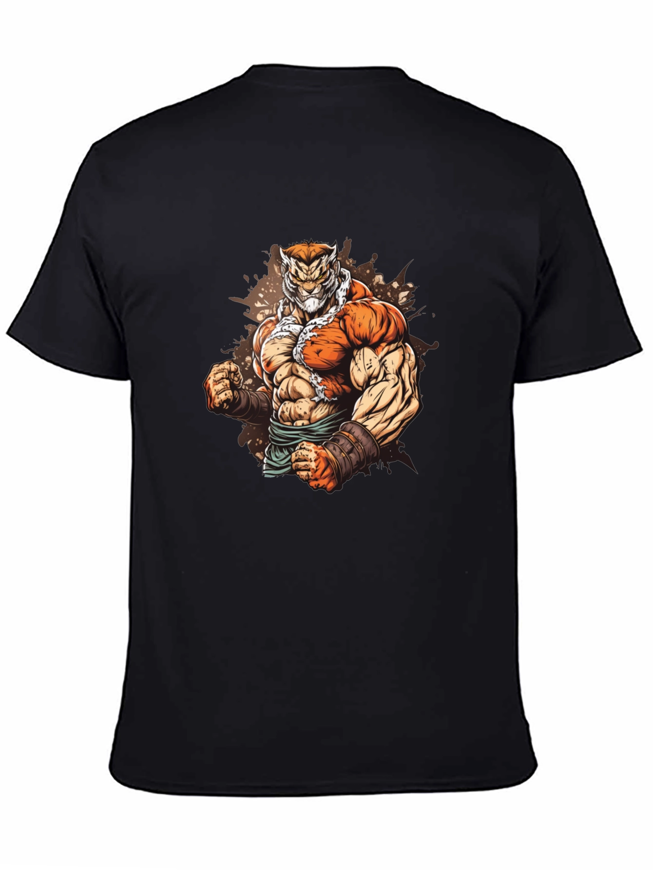 Black Tiger Warrior Graphic T-Shirt view 4