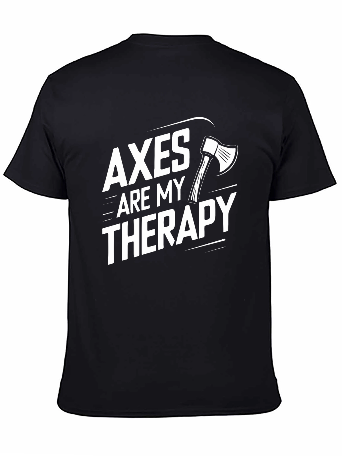 Black Axes Are My Therapy Funny Graphic T-Shirt view 4