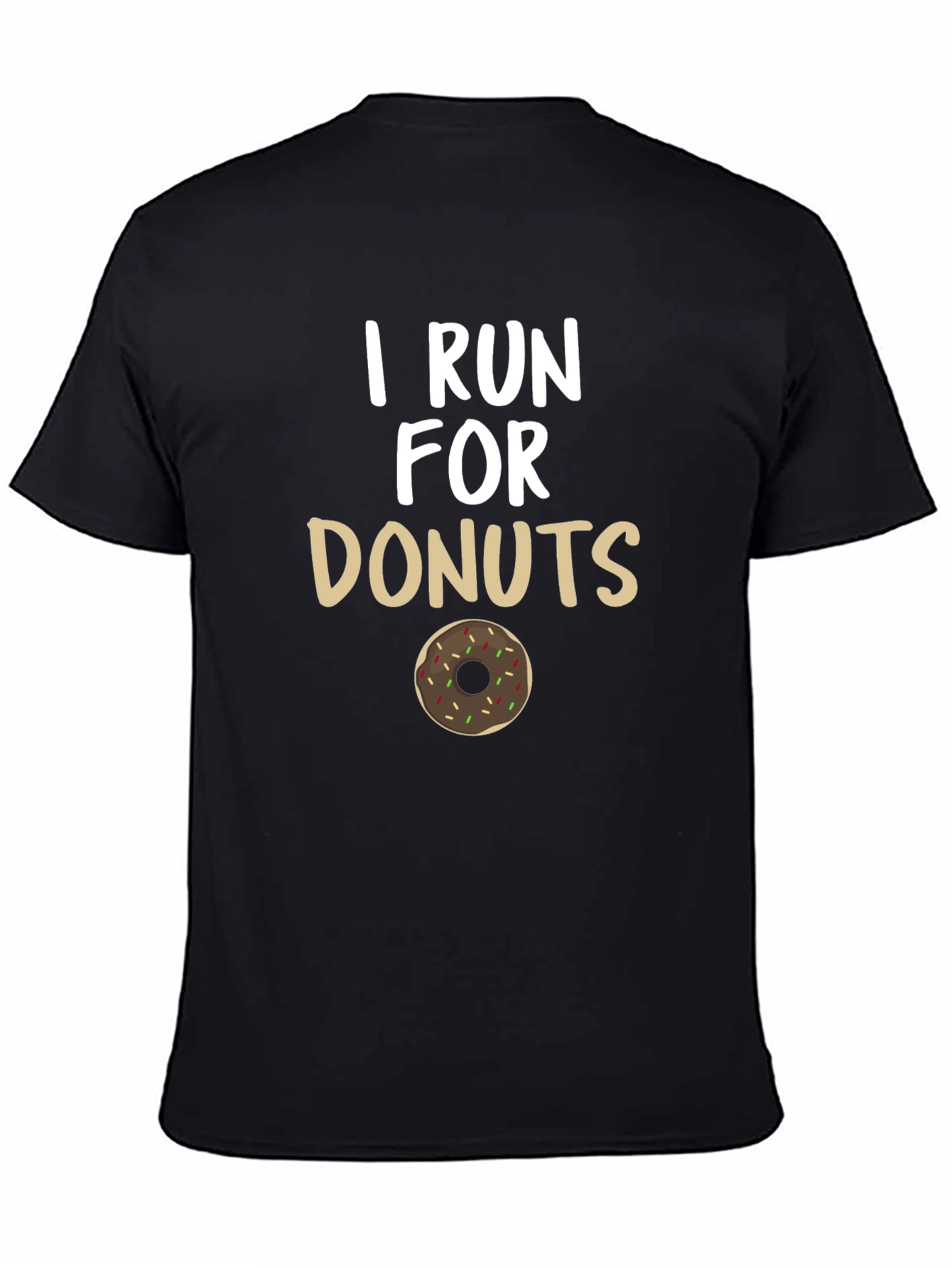 Black I Run For Donuts T-Shirt view 4