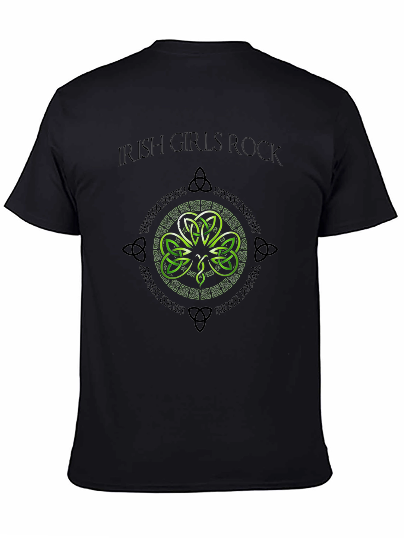 Black Irish Girls Rock St. Patrick's Day Shamrock T-Shirt view 4