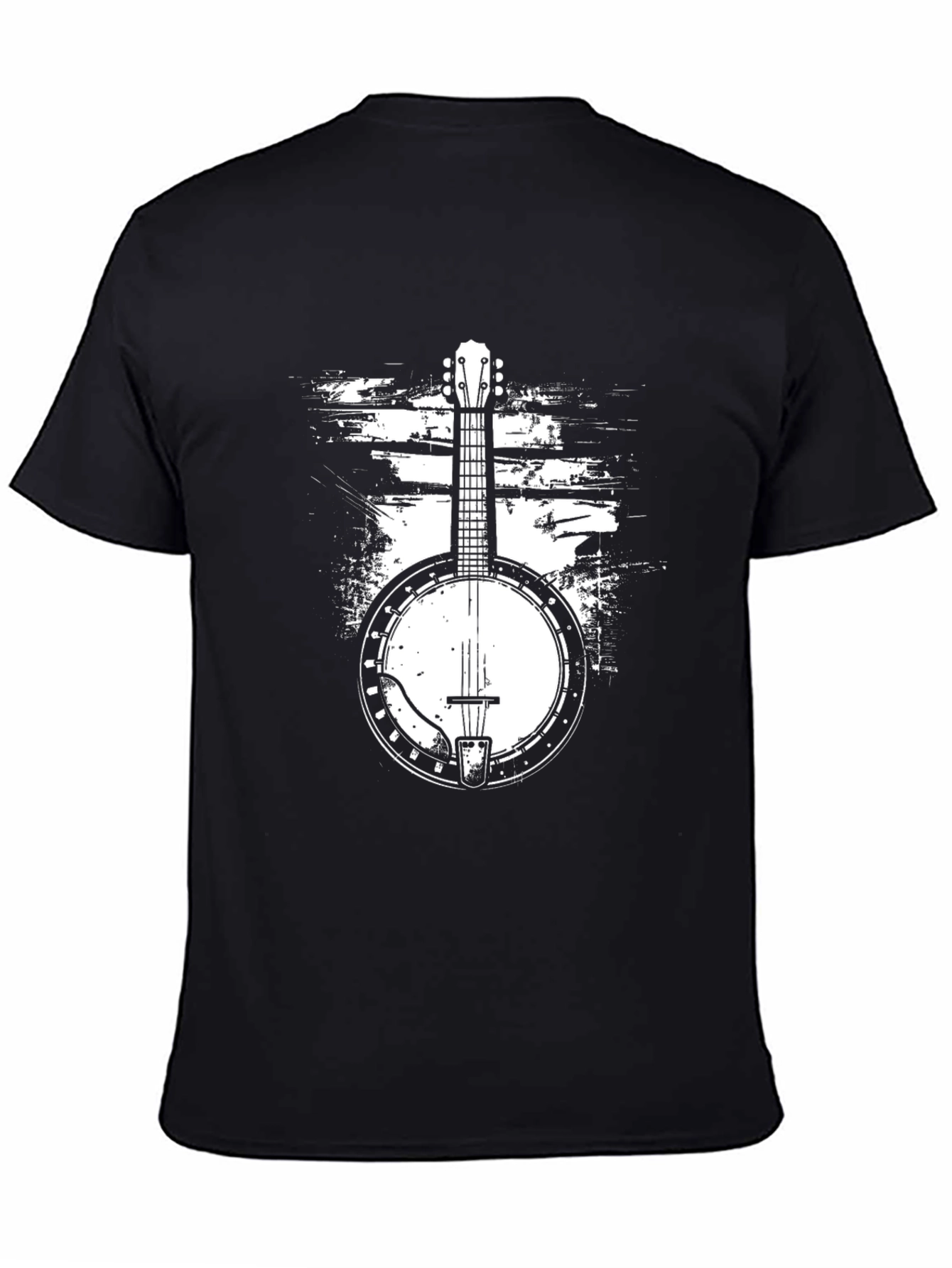 Black Banjo Graphic Tee - Black Music T-Shirt view 4