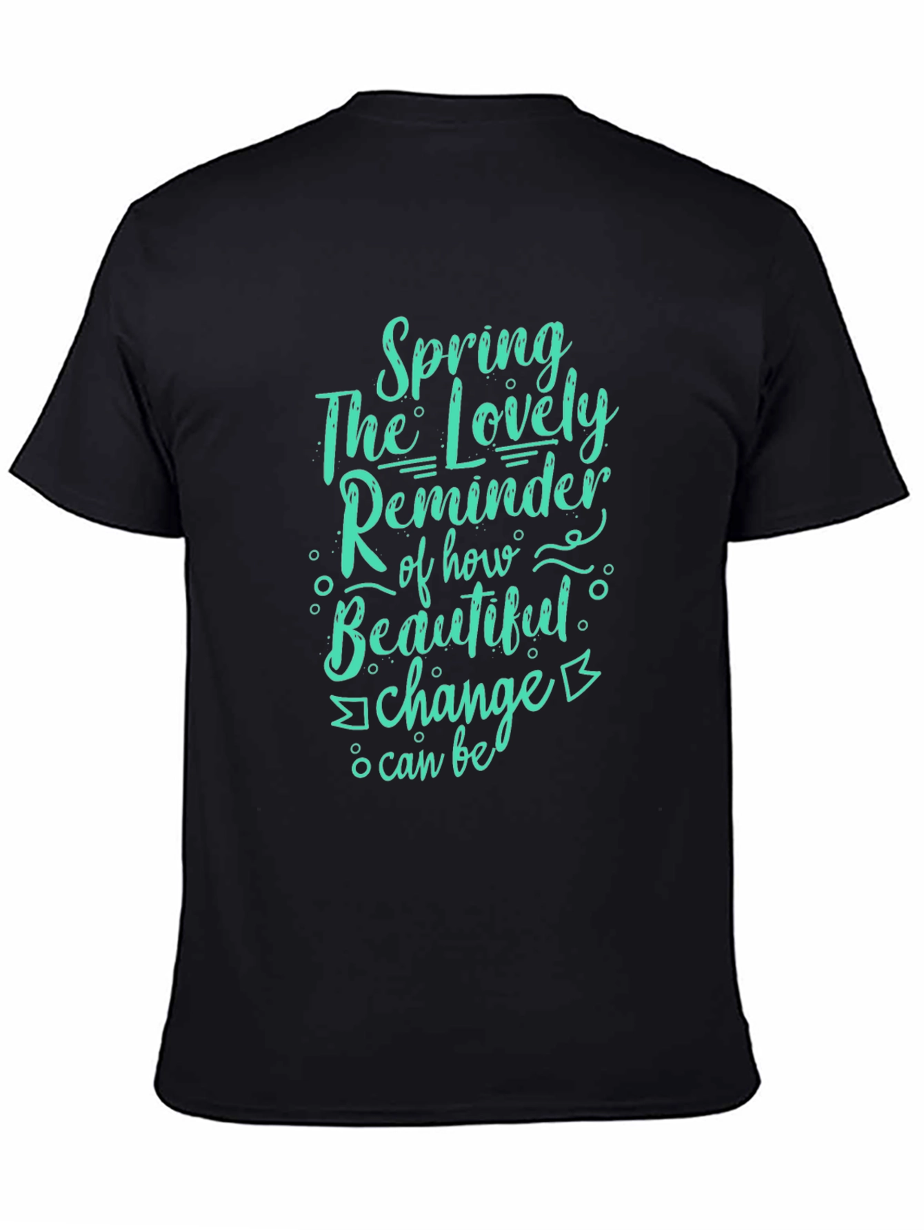 Black Spring Reminder Graphic Tee - Stylish Comfort view 4