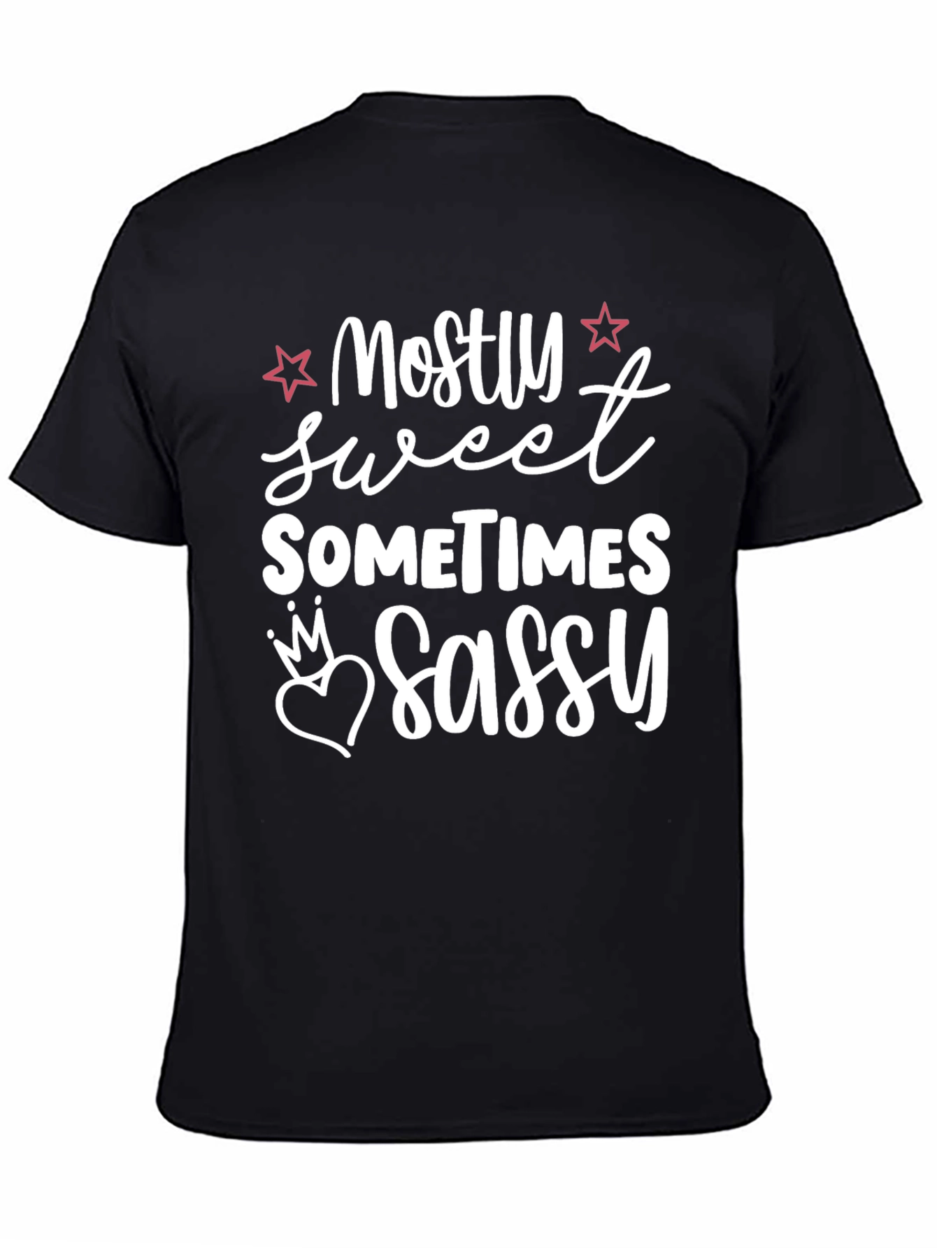 Black Mostly Sweet Sometimes Sassy Graphic Tee view 4