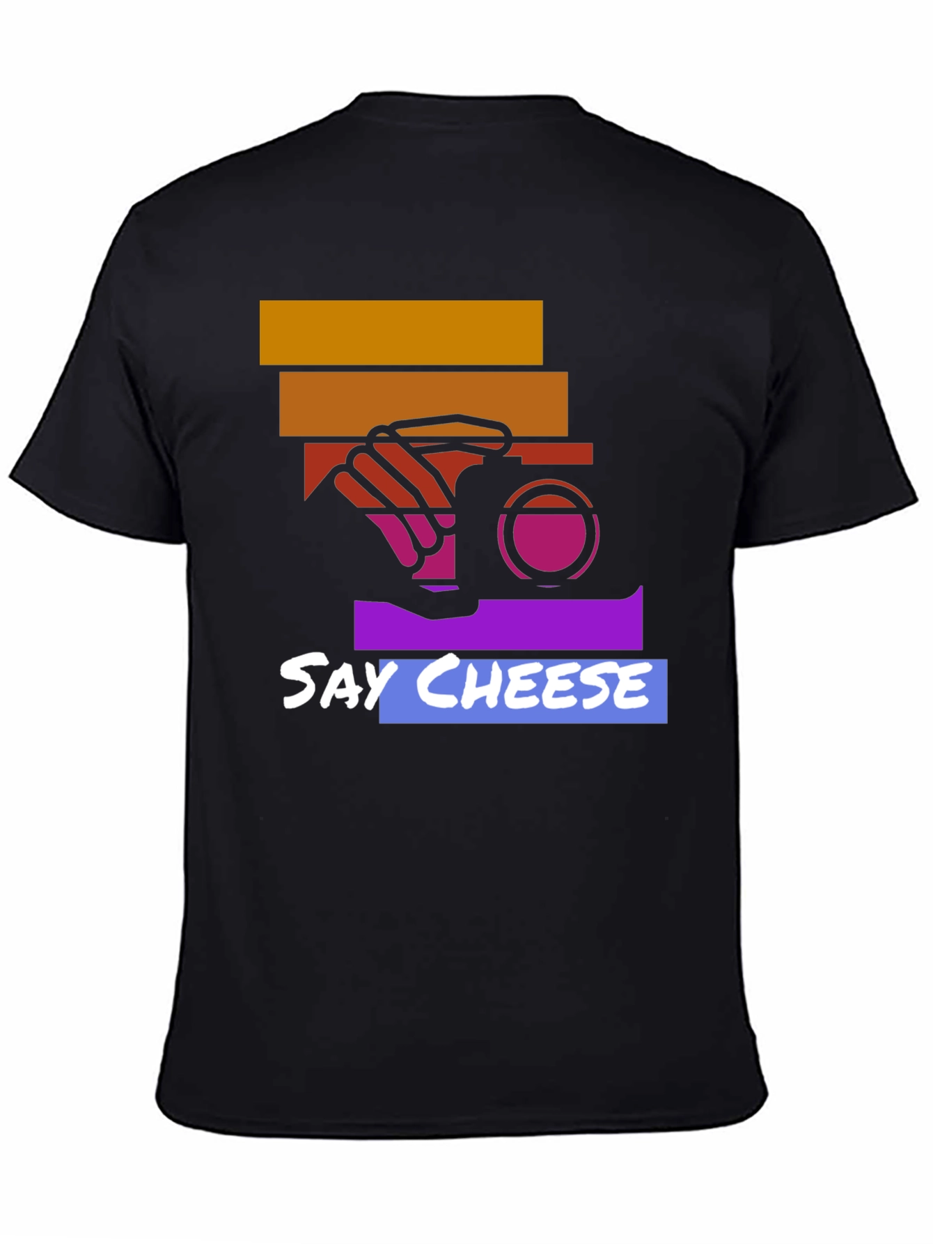 Black Say Cheese Graphic Tee - Camera Lover T-Shirt view 4