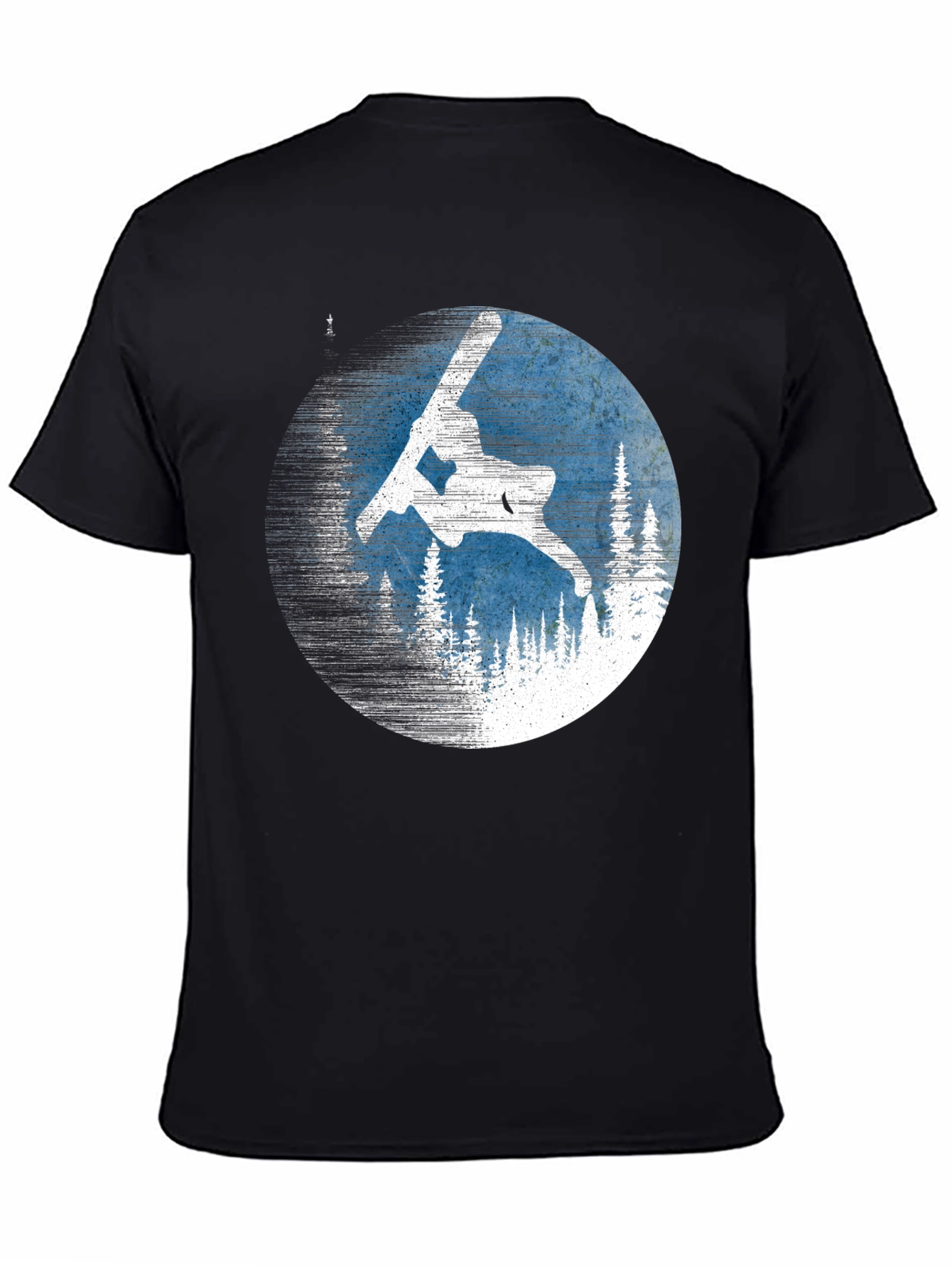 Black Snowboarder T-Shirt - Winter Sports Apparel view 4
