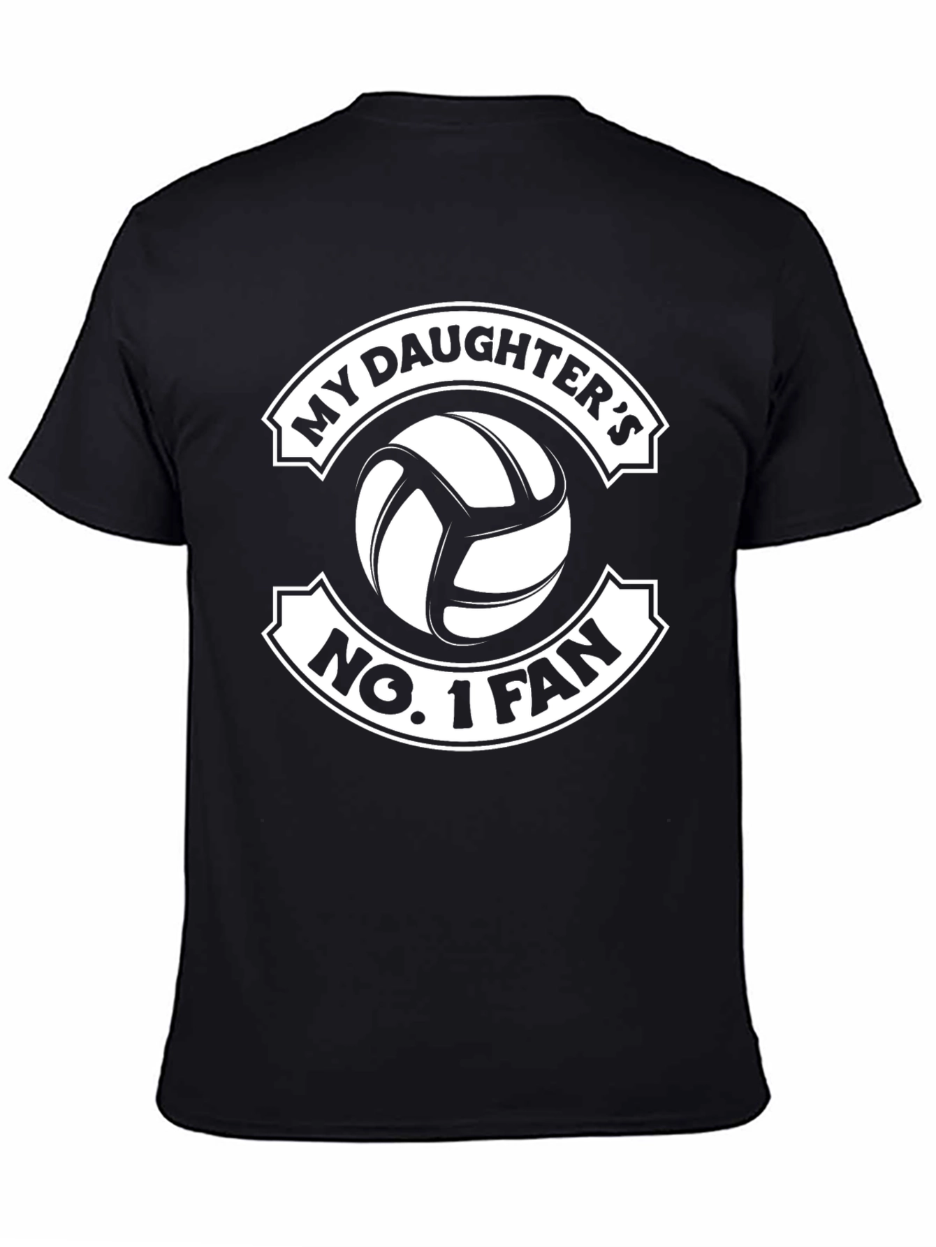 Black My Daughter's No. 1 Fan T-Shirt Volleyball Lover view 4