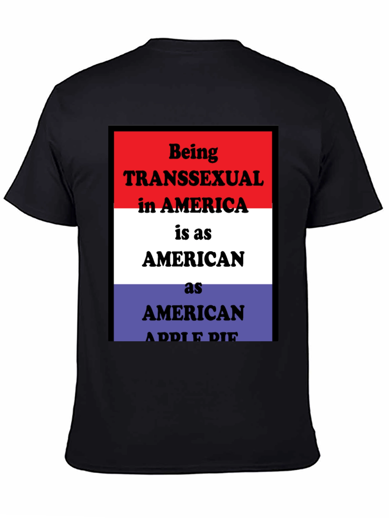 Black Transgender American Pride T-Shirt view 4