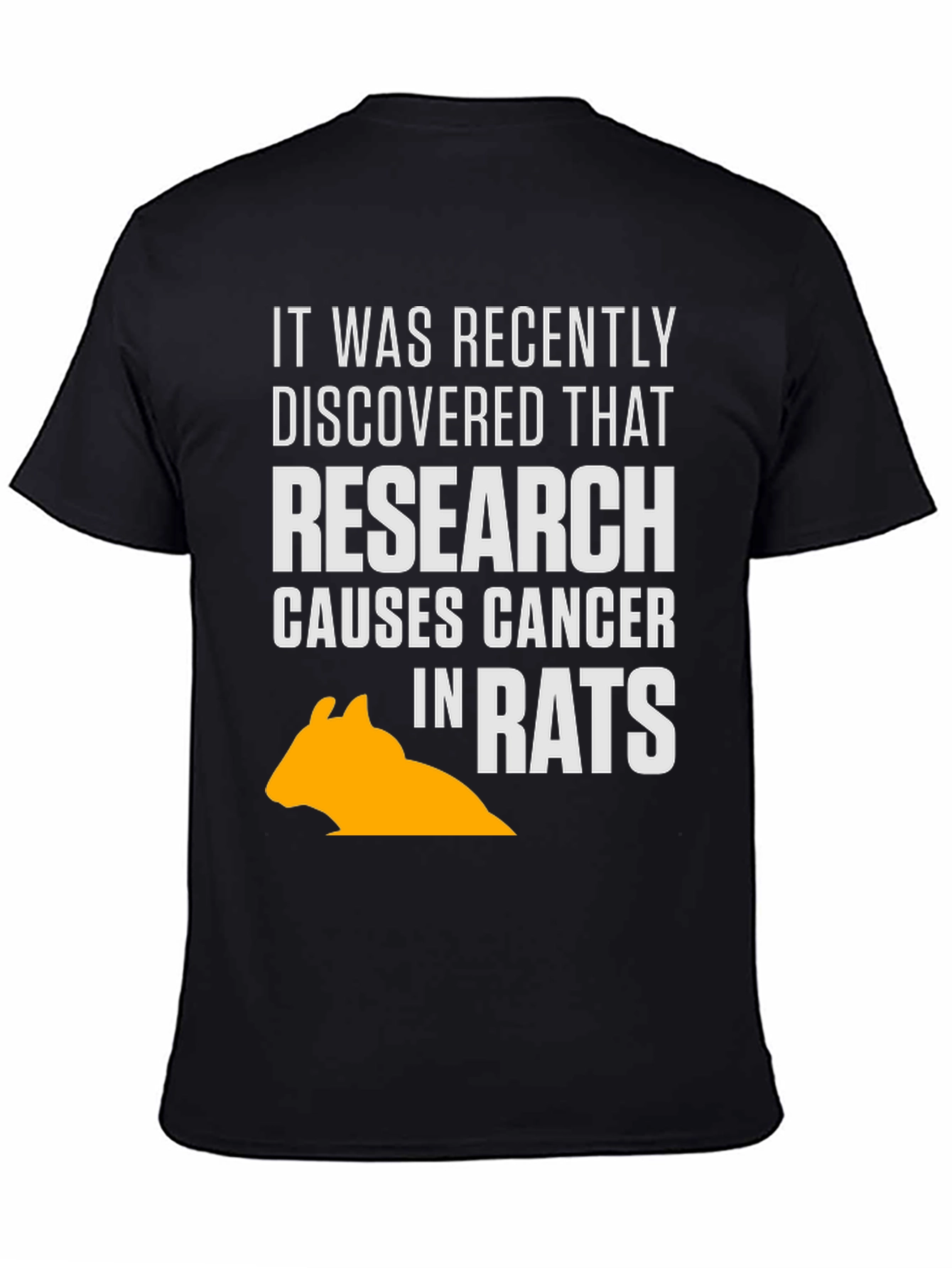 Black Research Causes Cancer in Rats T-Shirt view 4