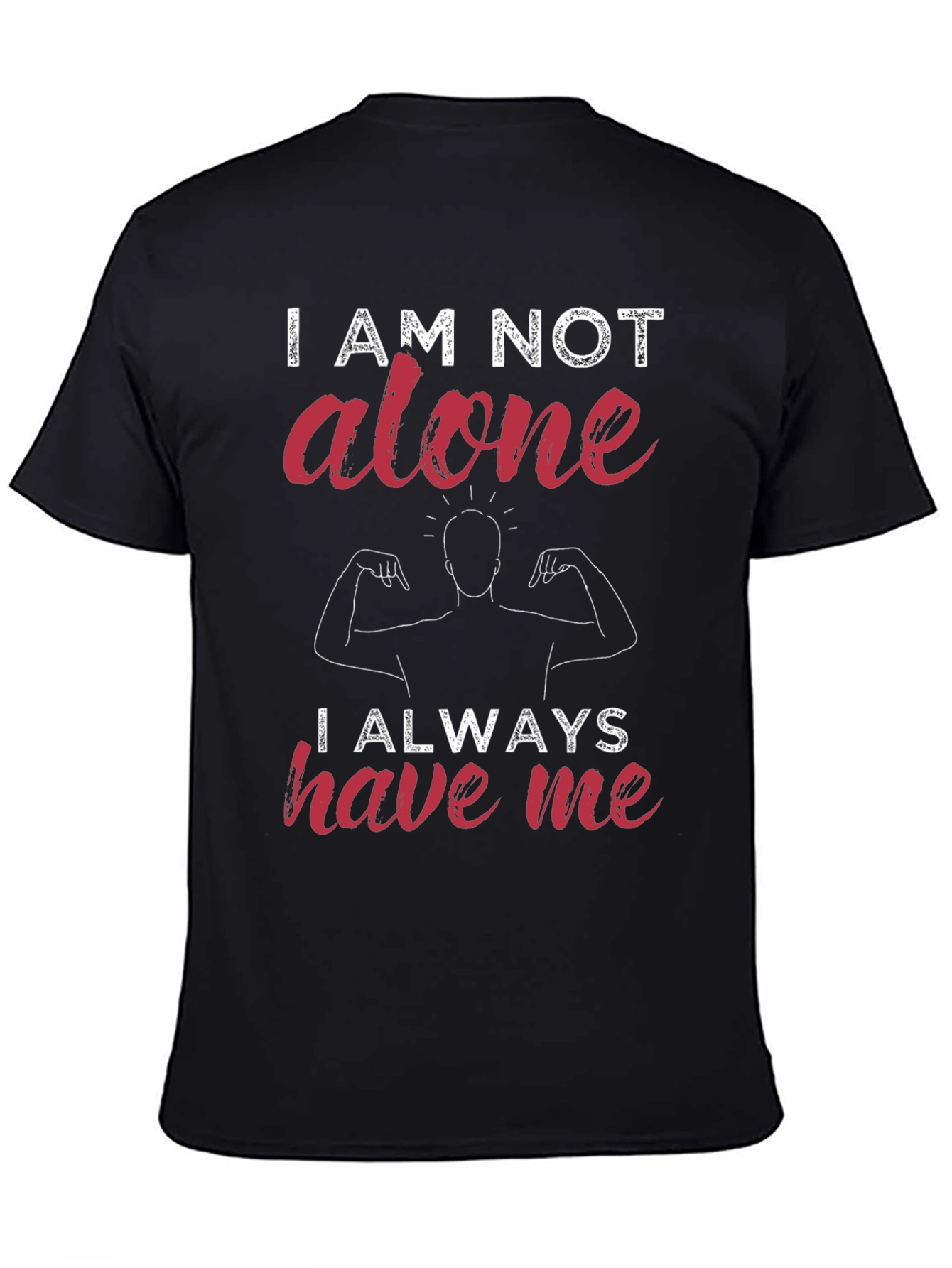 Black I Am Not Alone Graphic T-Shirt view 4