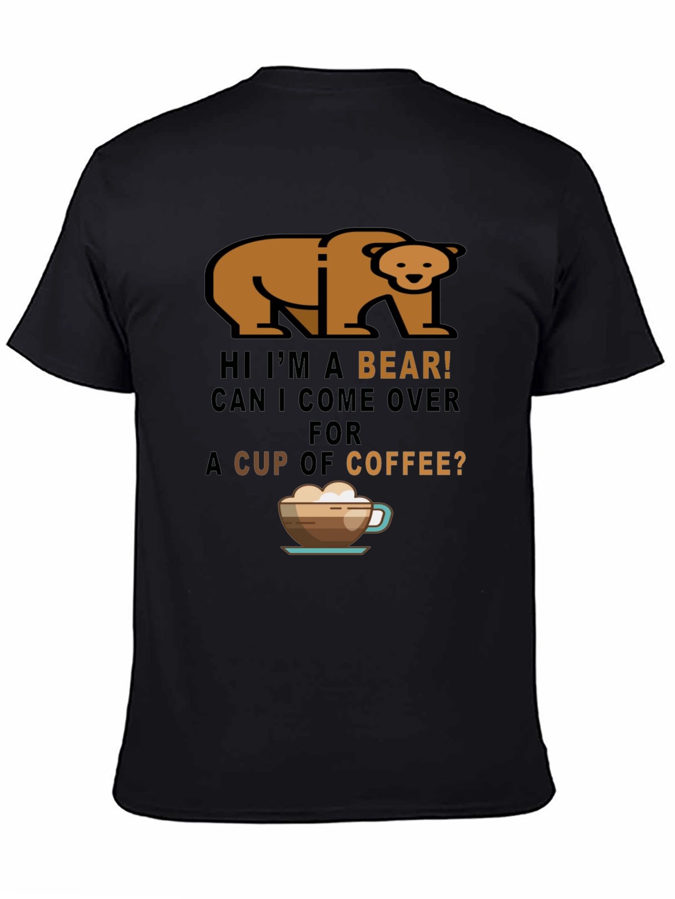 Black Bear Coffee T-Shirt - Funny Graphic Tee view 4