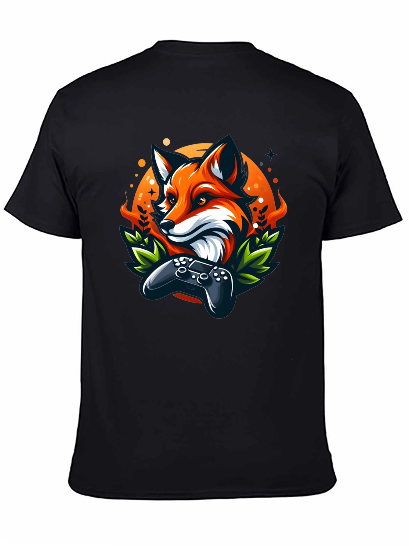 Black Fox Gamer T-Shirt - Cool Graphic Tee view 4