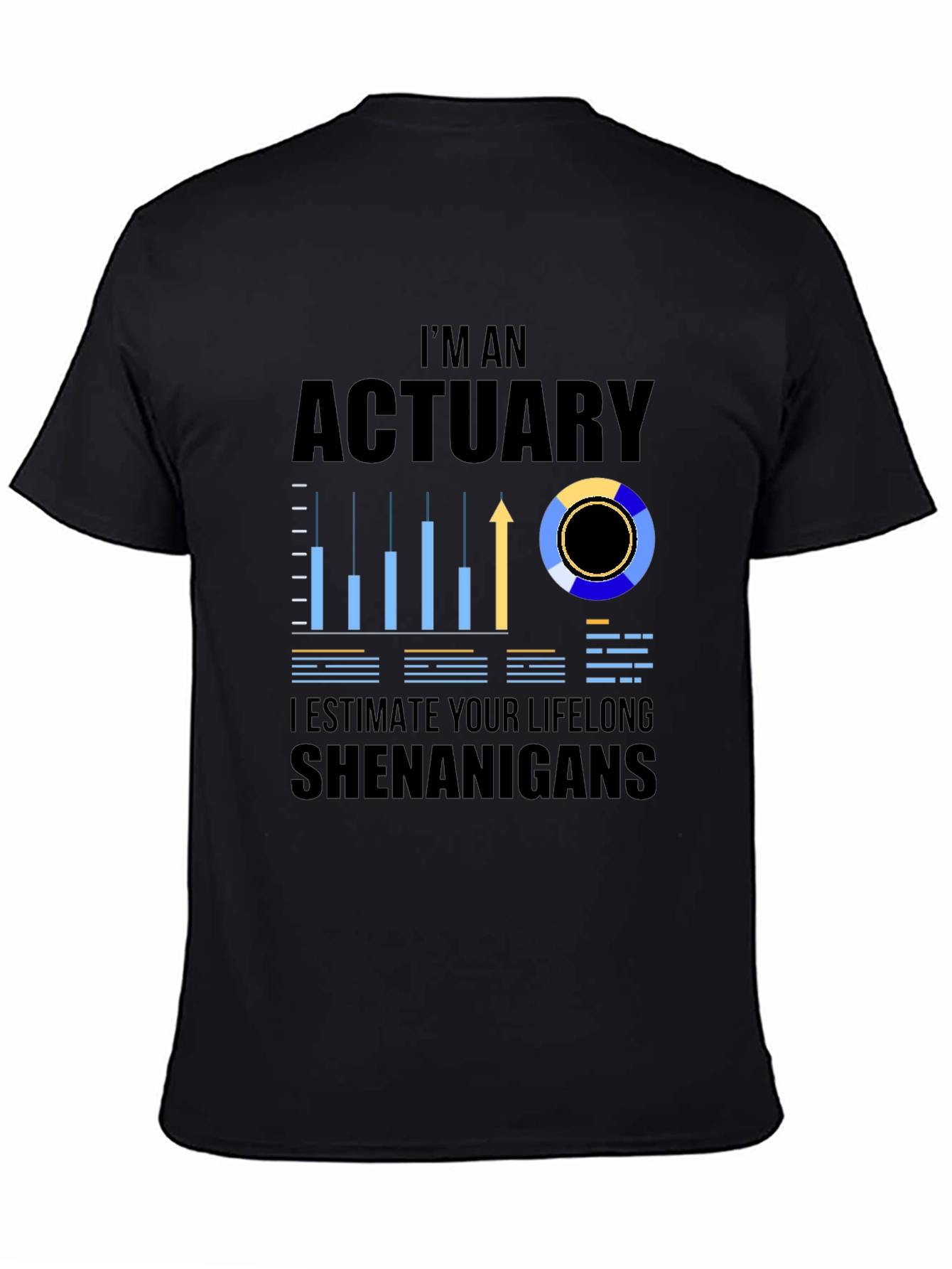 Black Actuary Shenanigans T-Shirt view 4