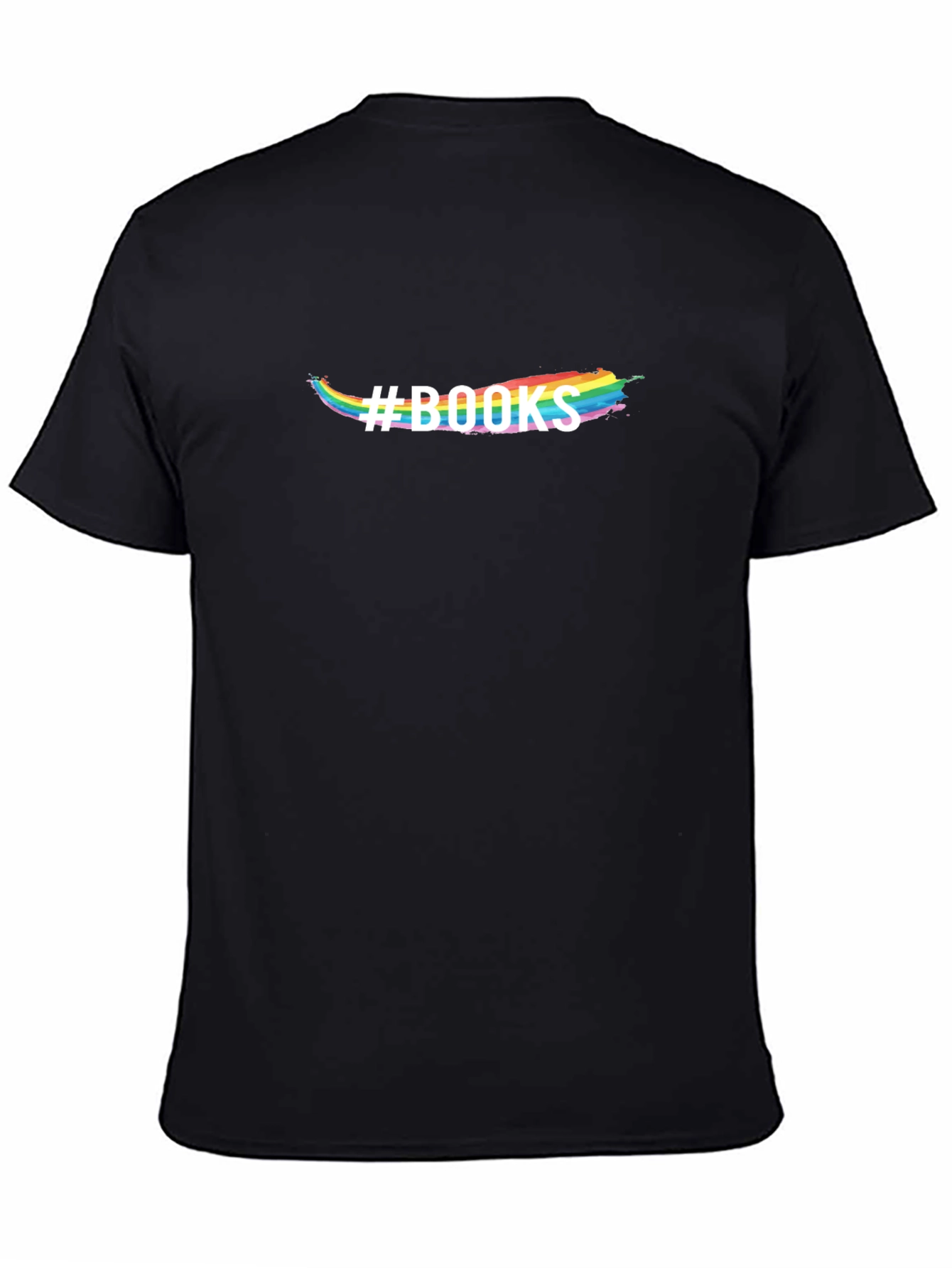 Black Rainbow #BOOKS Graphic T-Shirt - Unisex view 4