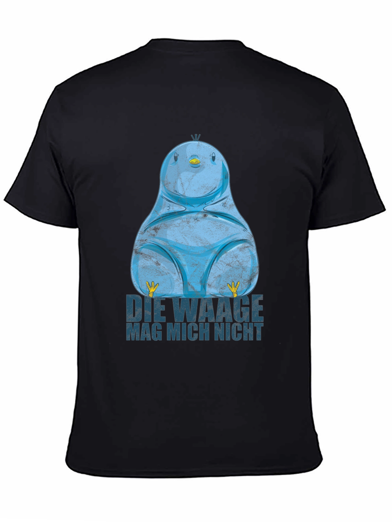 Black Funny Blue Bird T-Shirt - Die Waage Mag Mich Nicht view 4