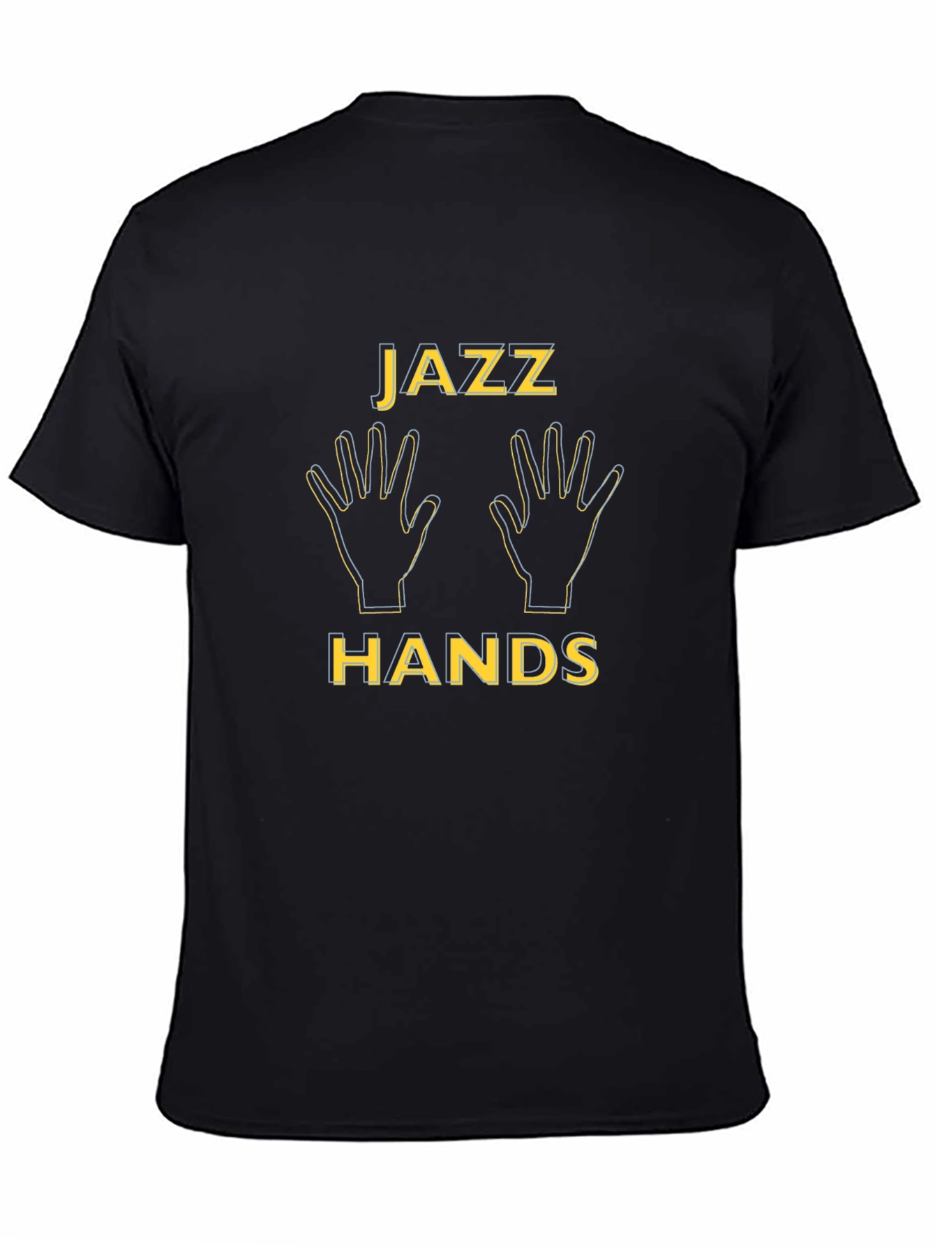 Black Jazz Hands Graphic Tee - Black Unisex T-Shirt view 4