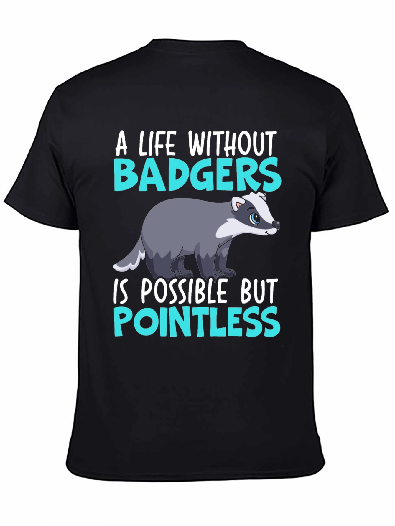 Black A Life Without Badgers Graphic Tee view 4
